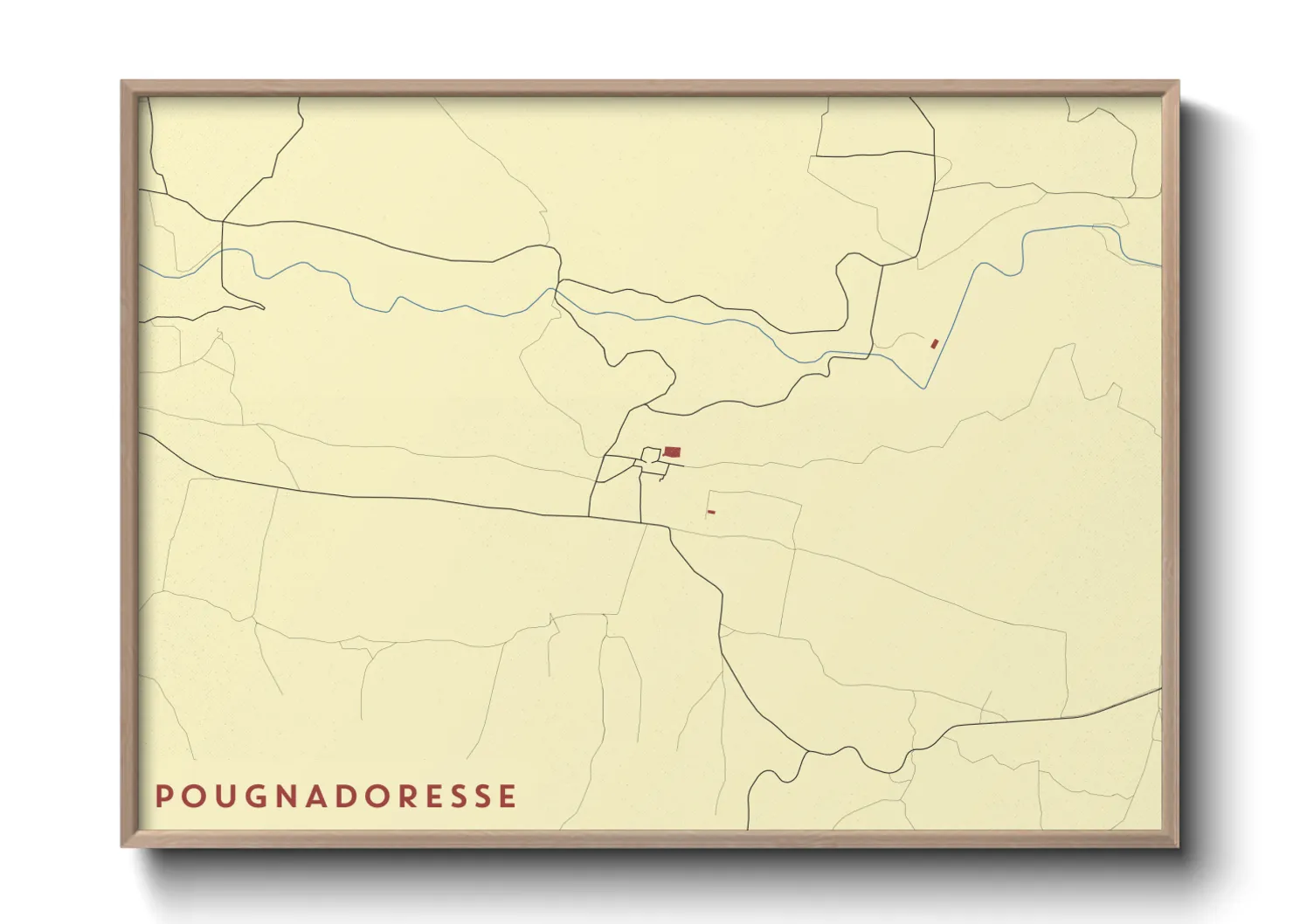 Une affiche de carte sur Pougnadoresse