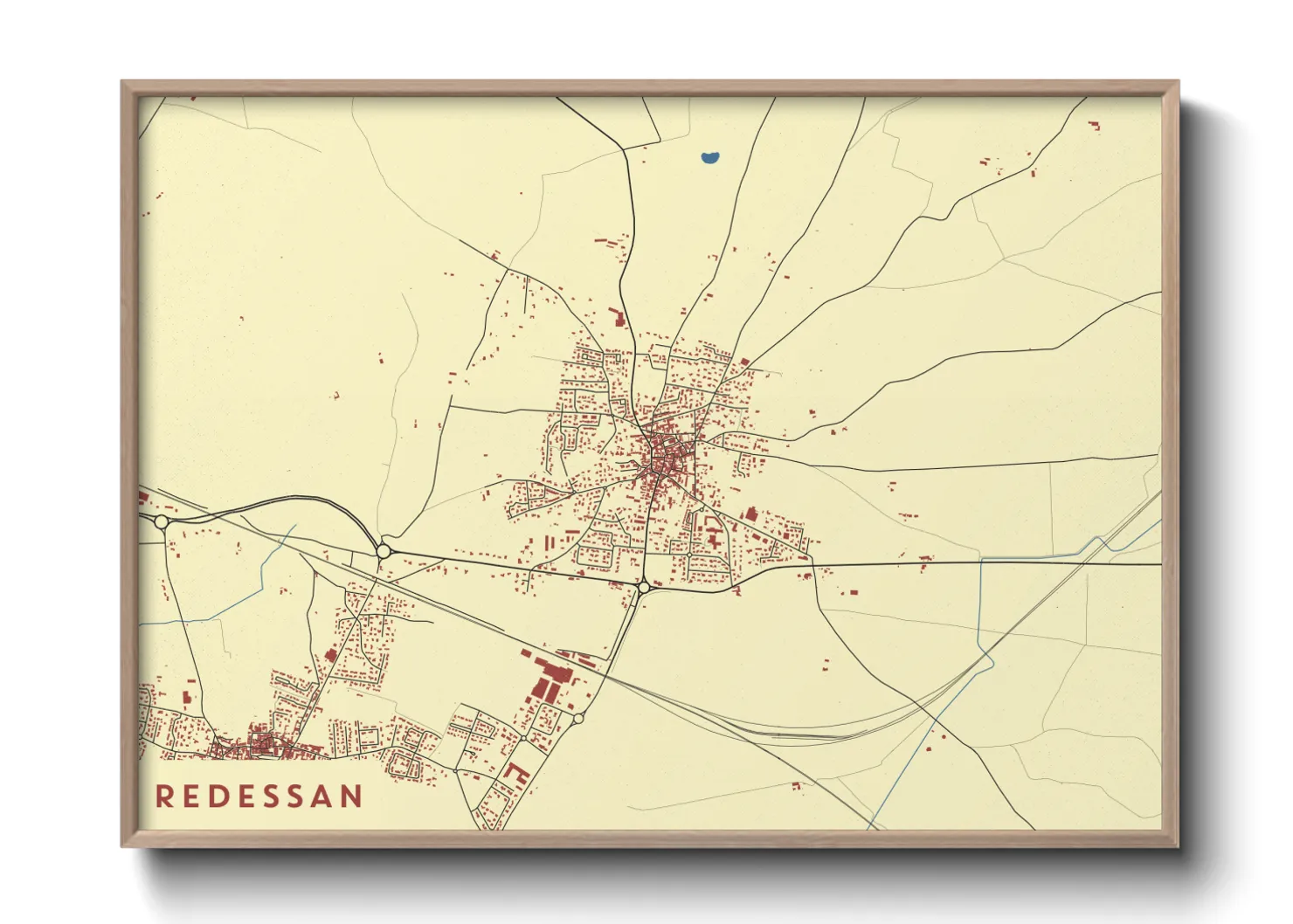 Une affiche de carte sur Redessan