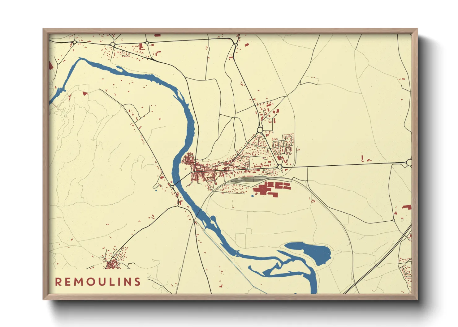 Une affiche de carte sur Remoulins