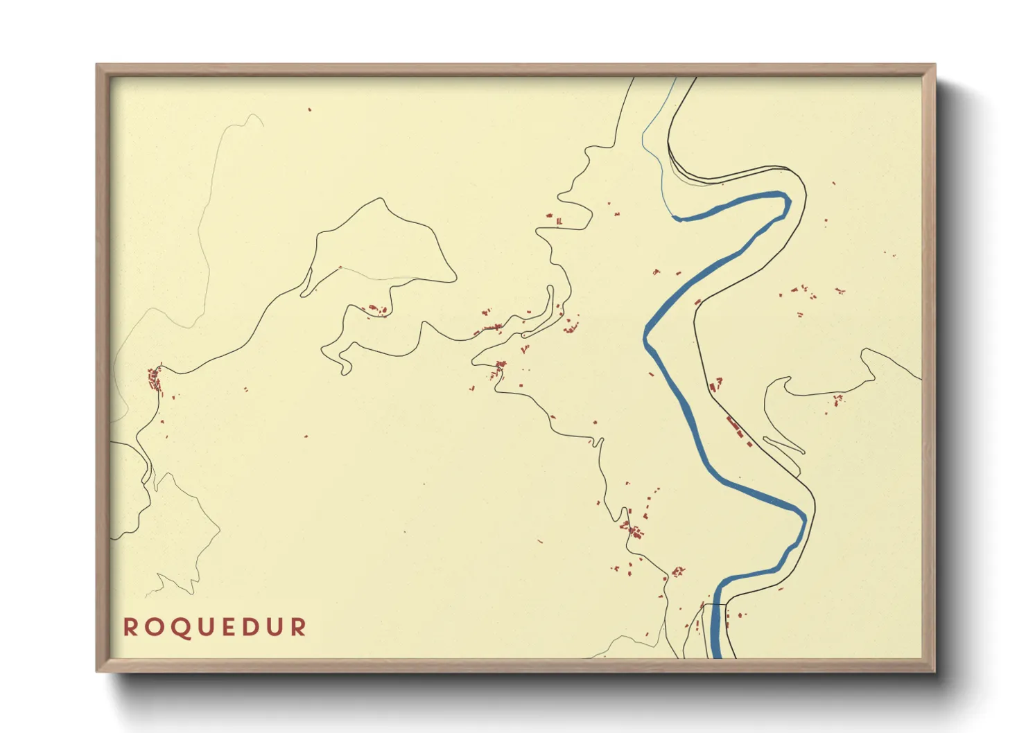 Une affiche de carte sur Roquedur