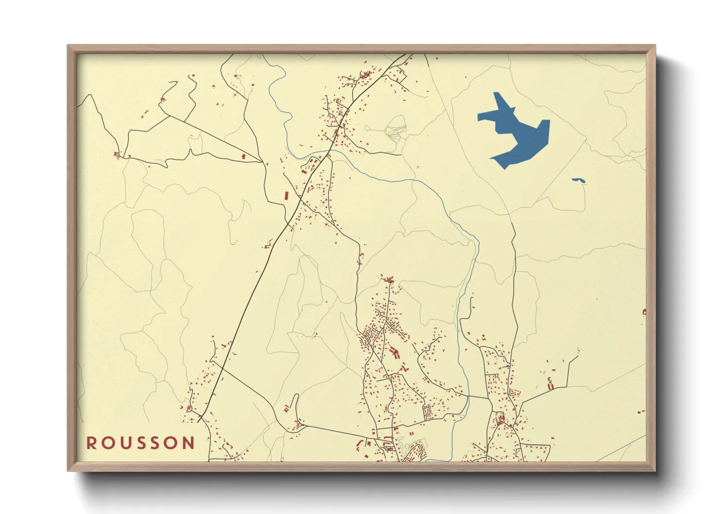 Une affiche de carte sur Rousson