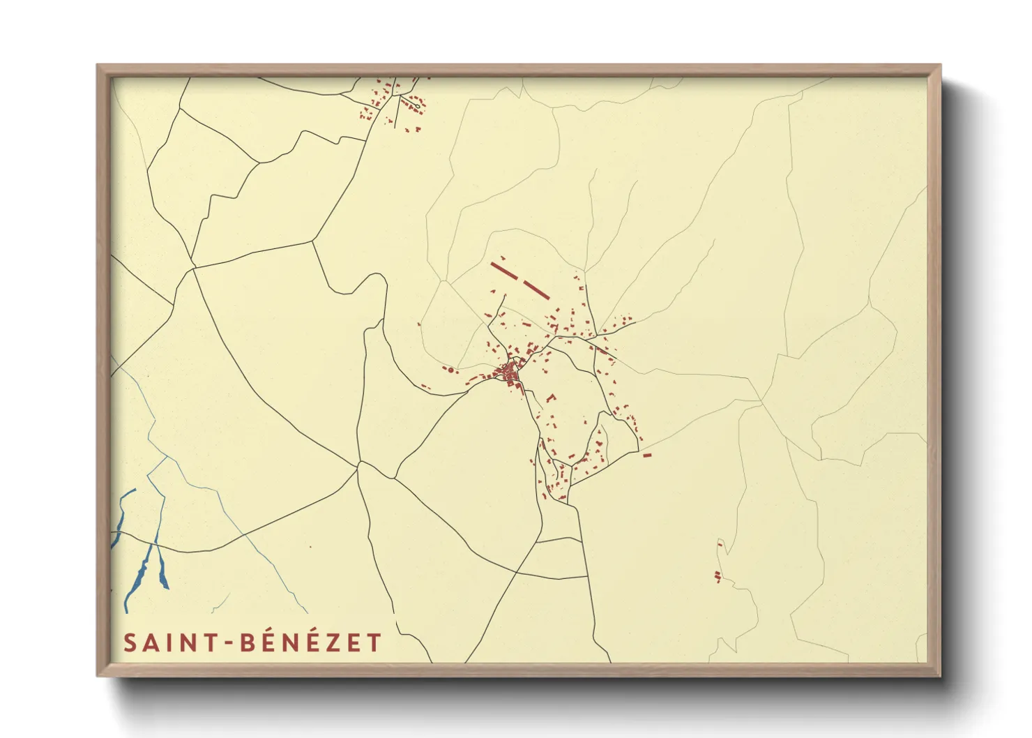 Une affiche de carte sur Saint-Bénézet