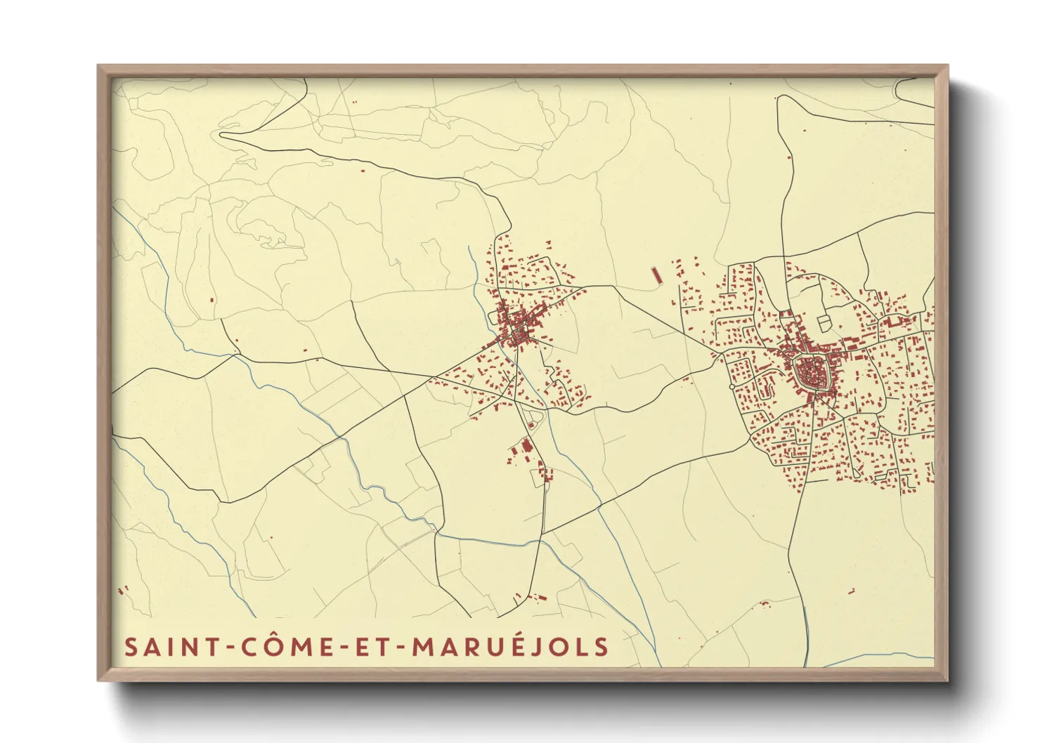 Une affiche de carte sur Saint-Côme-et-Maruéjols