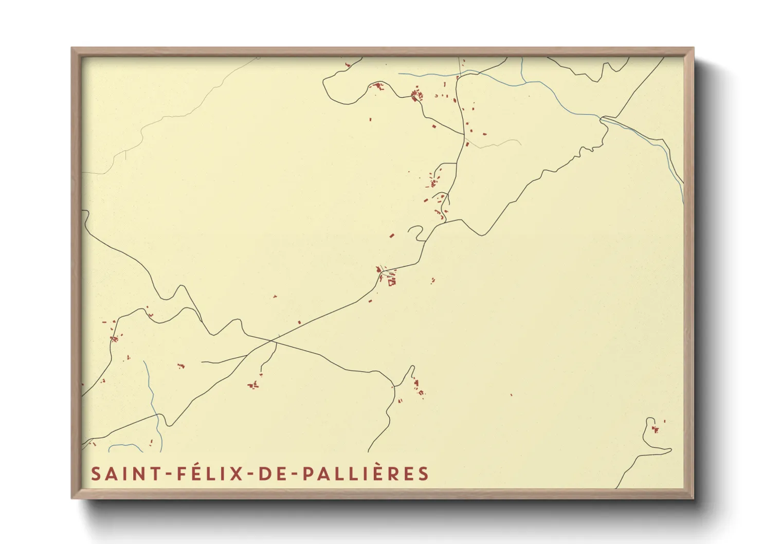 Une affiche de carte sur Saint-Félix-de-Pallières