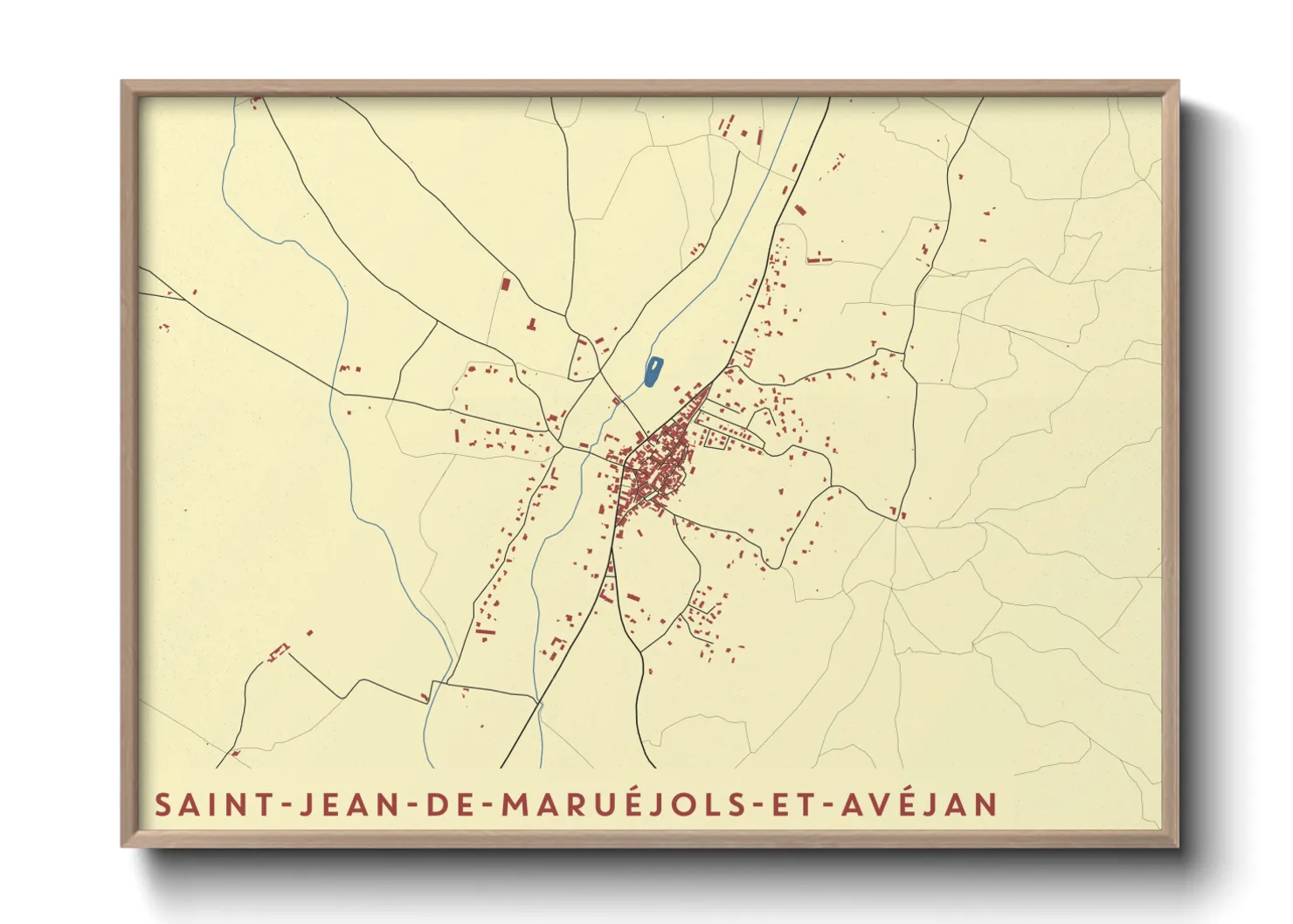 Une affiche de carte sur Saint-Jean-de-Maruéjols-et-Avéjan