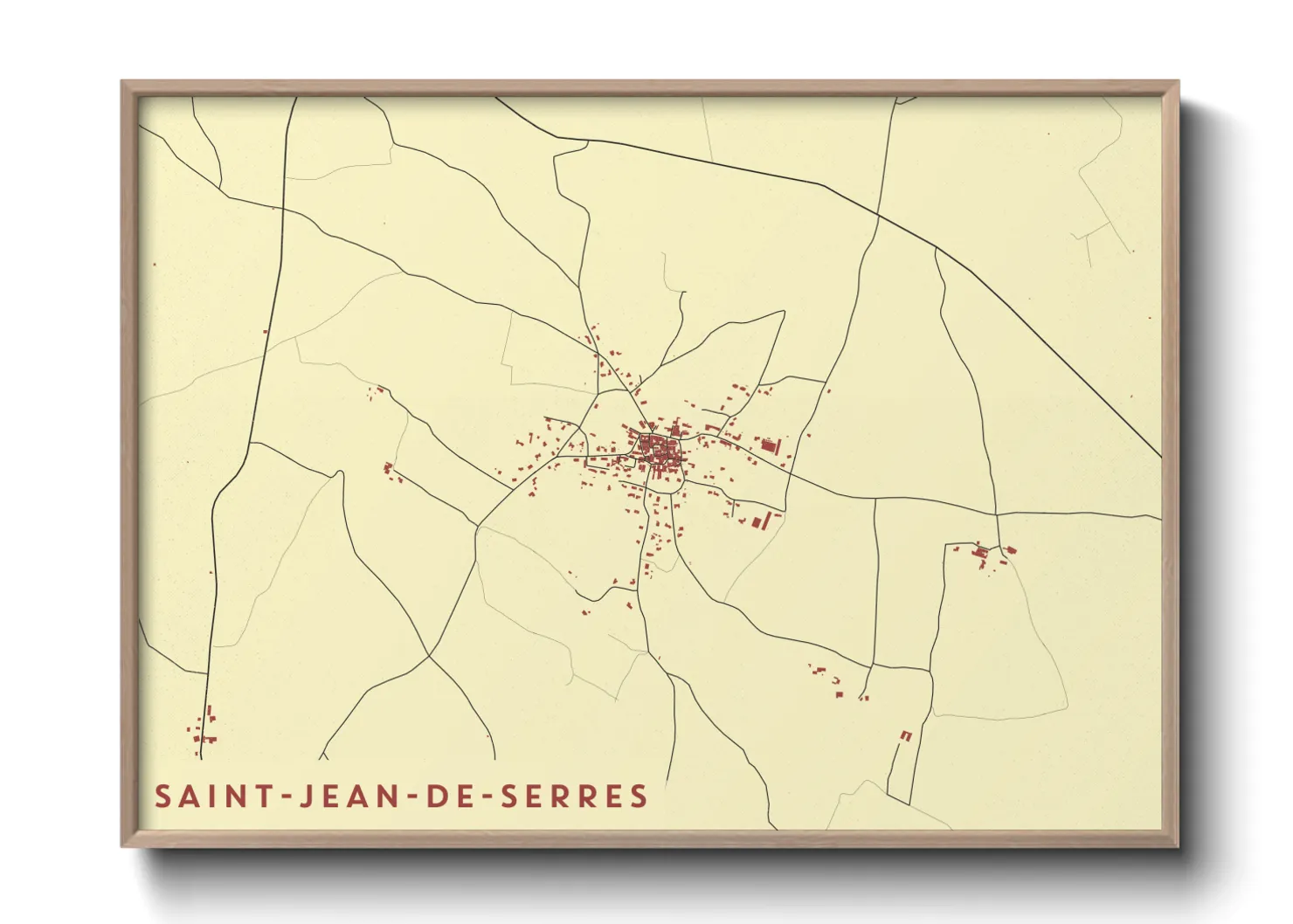 Une affiche de carte sur Saint-Jean-de-Serres