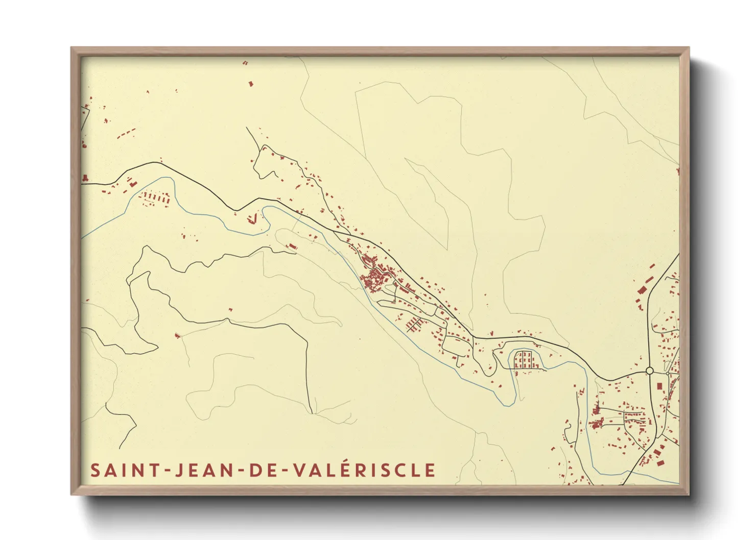 Une affiche de carte sur Saint-Jean-de-Valériscle