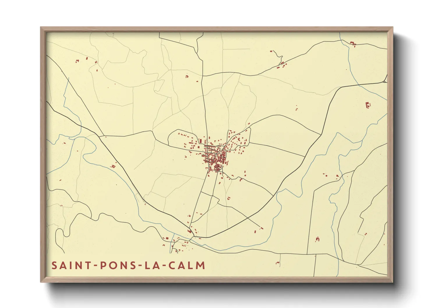 Une affiche de carte sur Saint-Pons-la-Calm