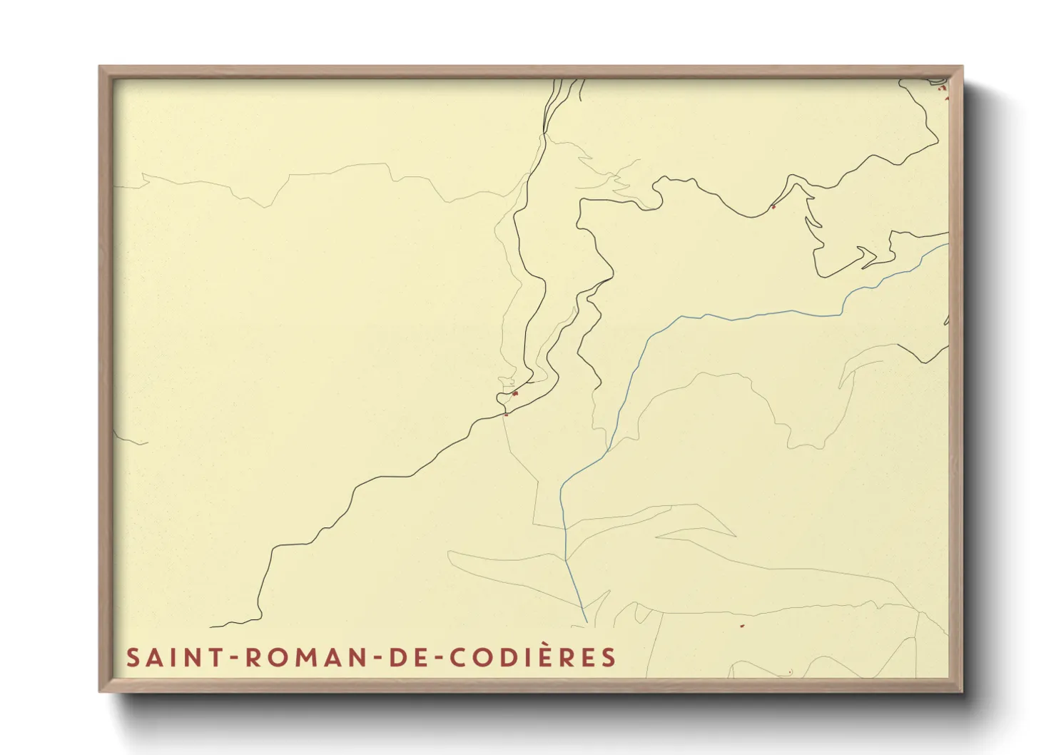 Une affiche de carte sur Saint-Roman-de-Codières