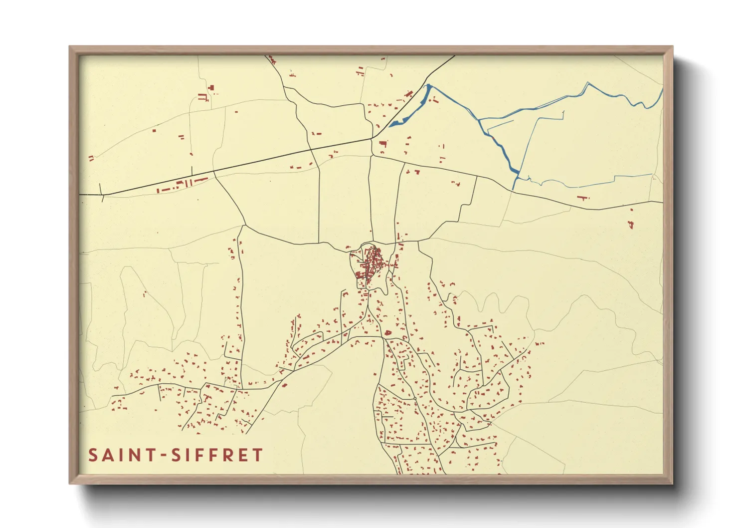 Une affiche de carte sur Saint-Siffret