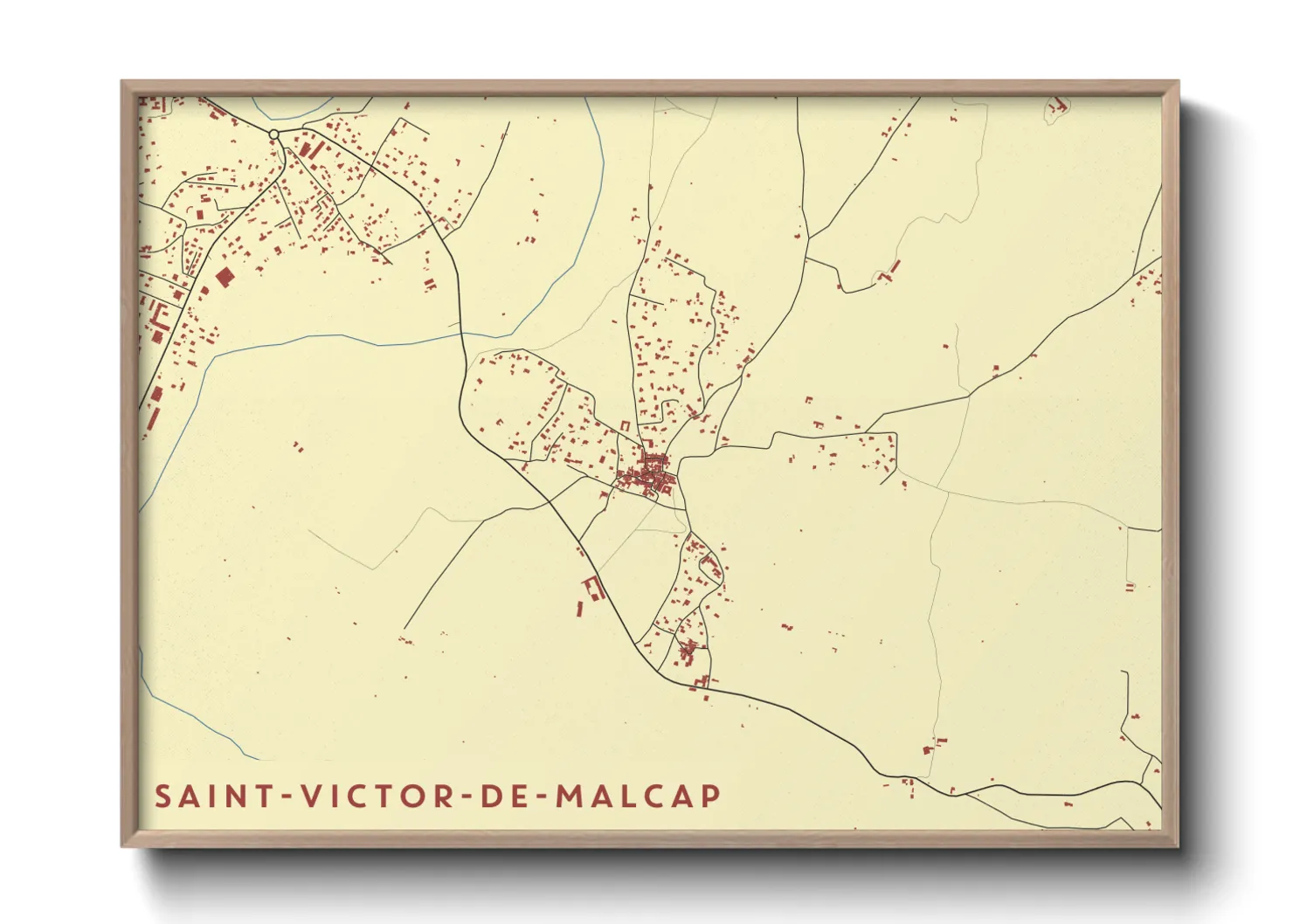 Une affiche de carte sur Saint-Victor-de-Malcap