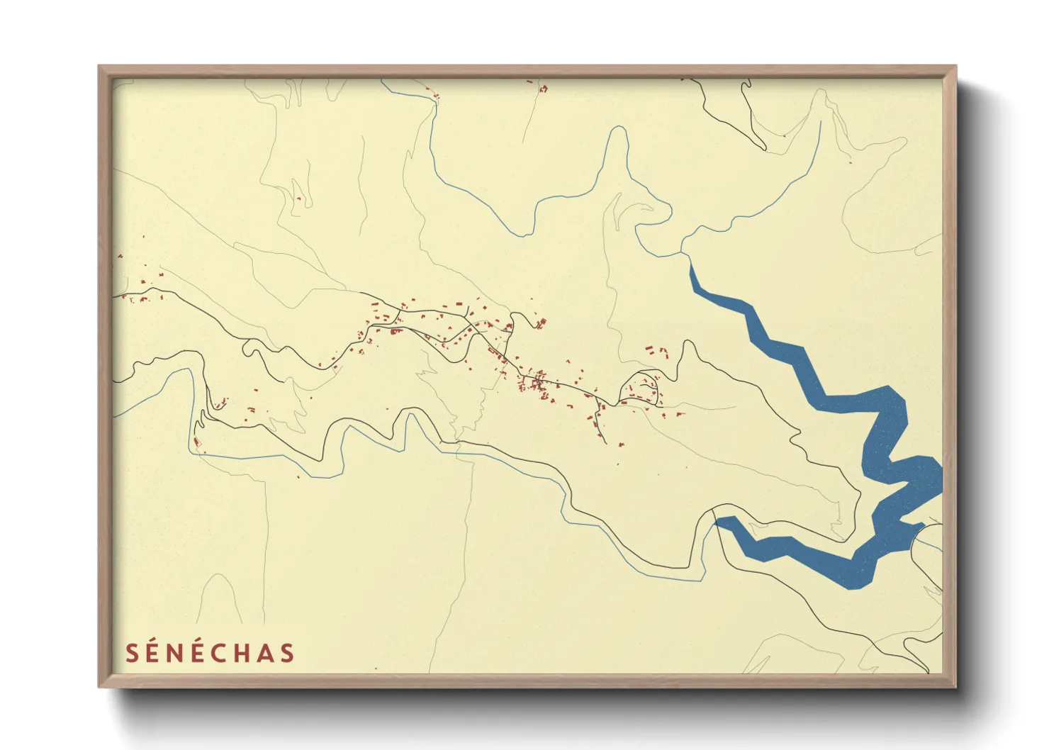 Une affiche de carte sur Sénéchas