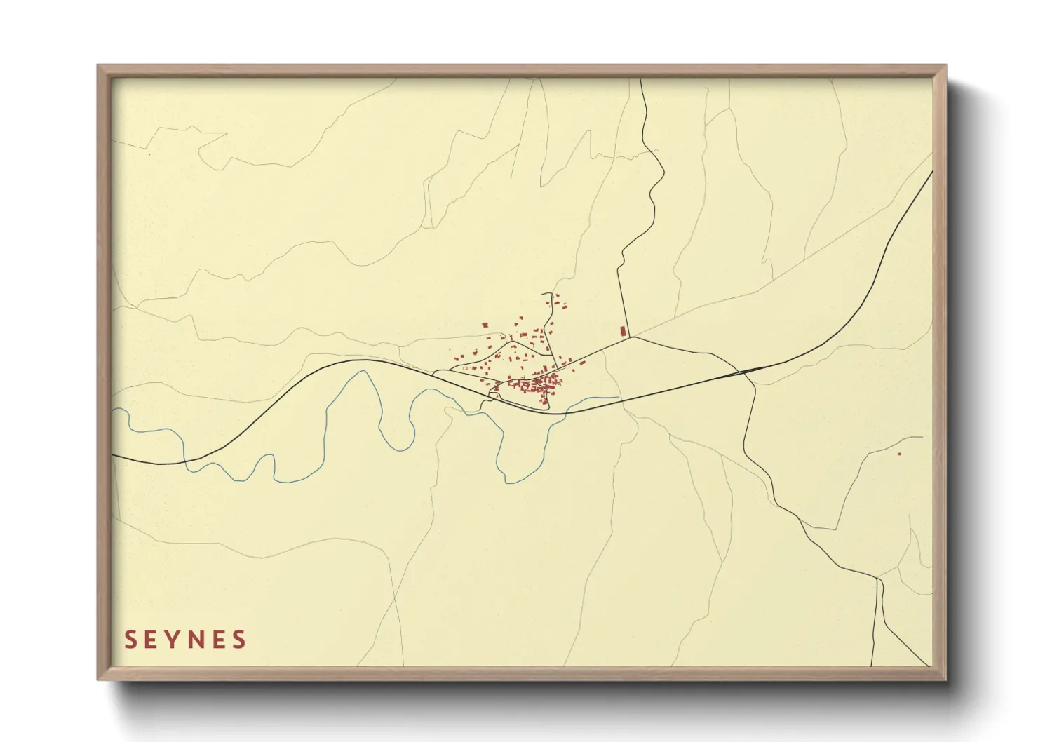 Une affiche de carte sur Seynes