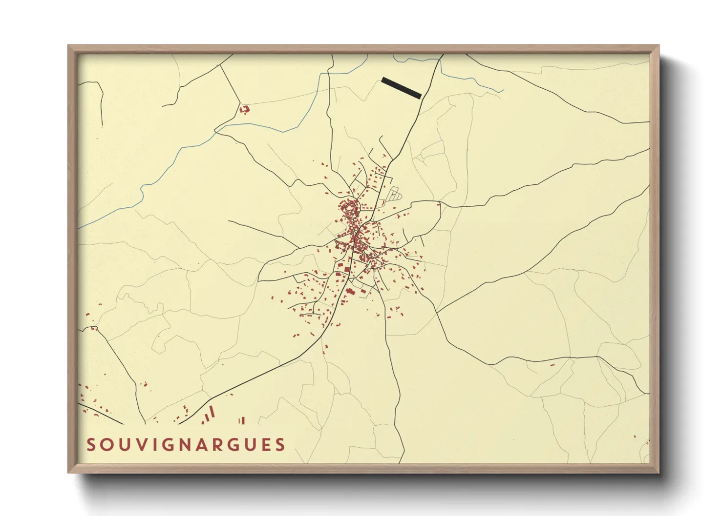 Une affiche de carte sur Souvignargues