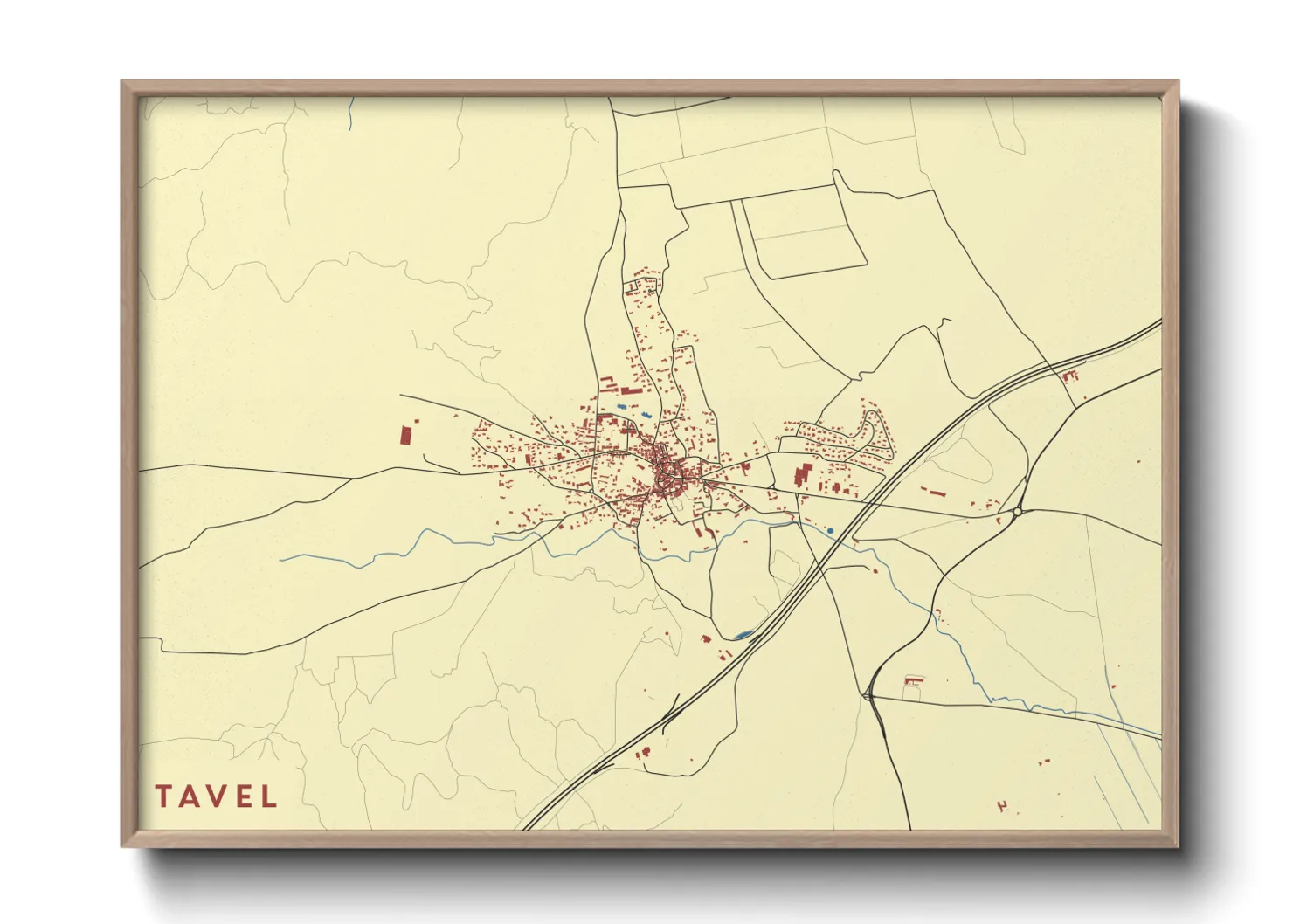 Une affiche de carte sur Tavel