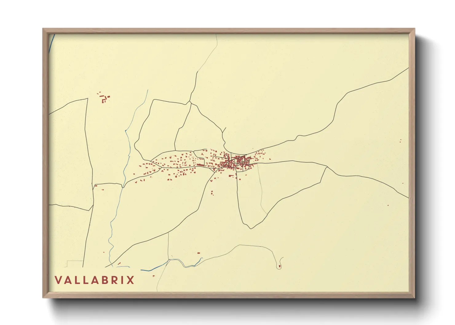 Une affiche de carte sur Vallabrix