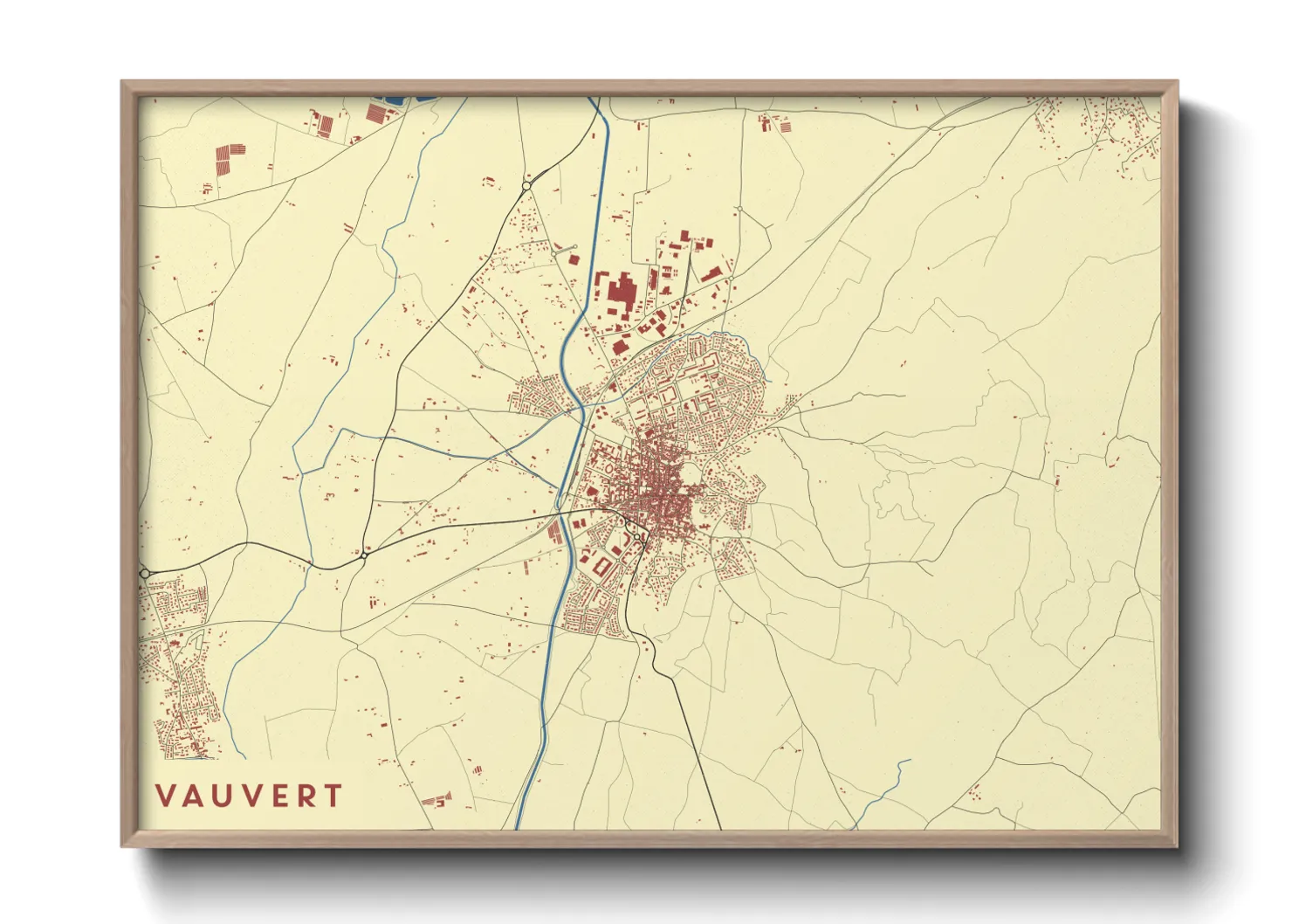 Une affiche de carte sur Vauvert