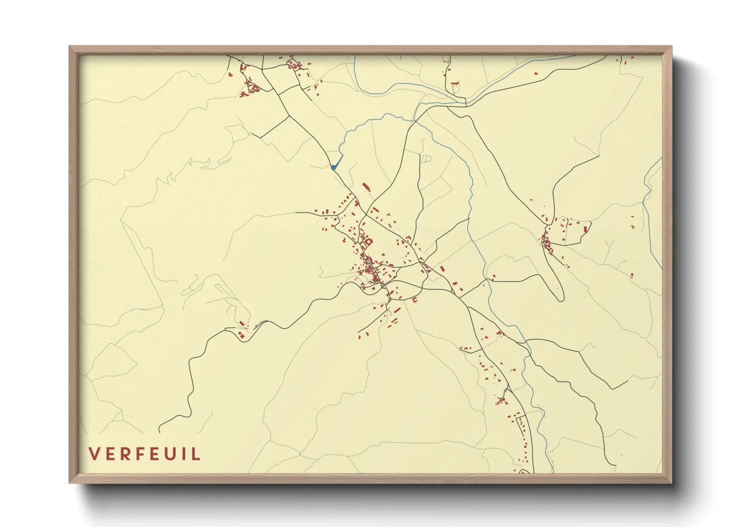 Une affiche de carte sur Verfeuil