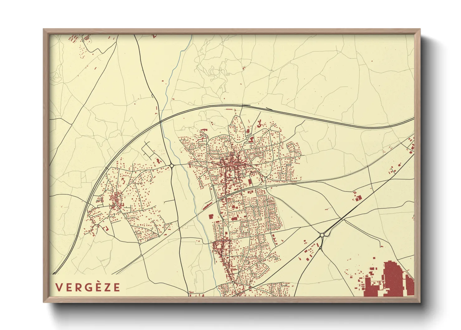 Une affiche de carte sur Vergèze