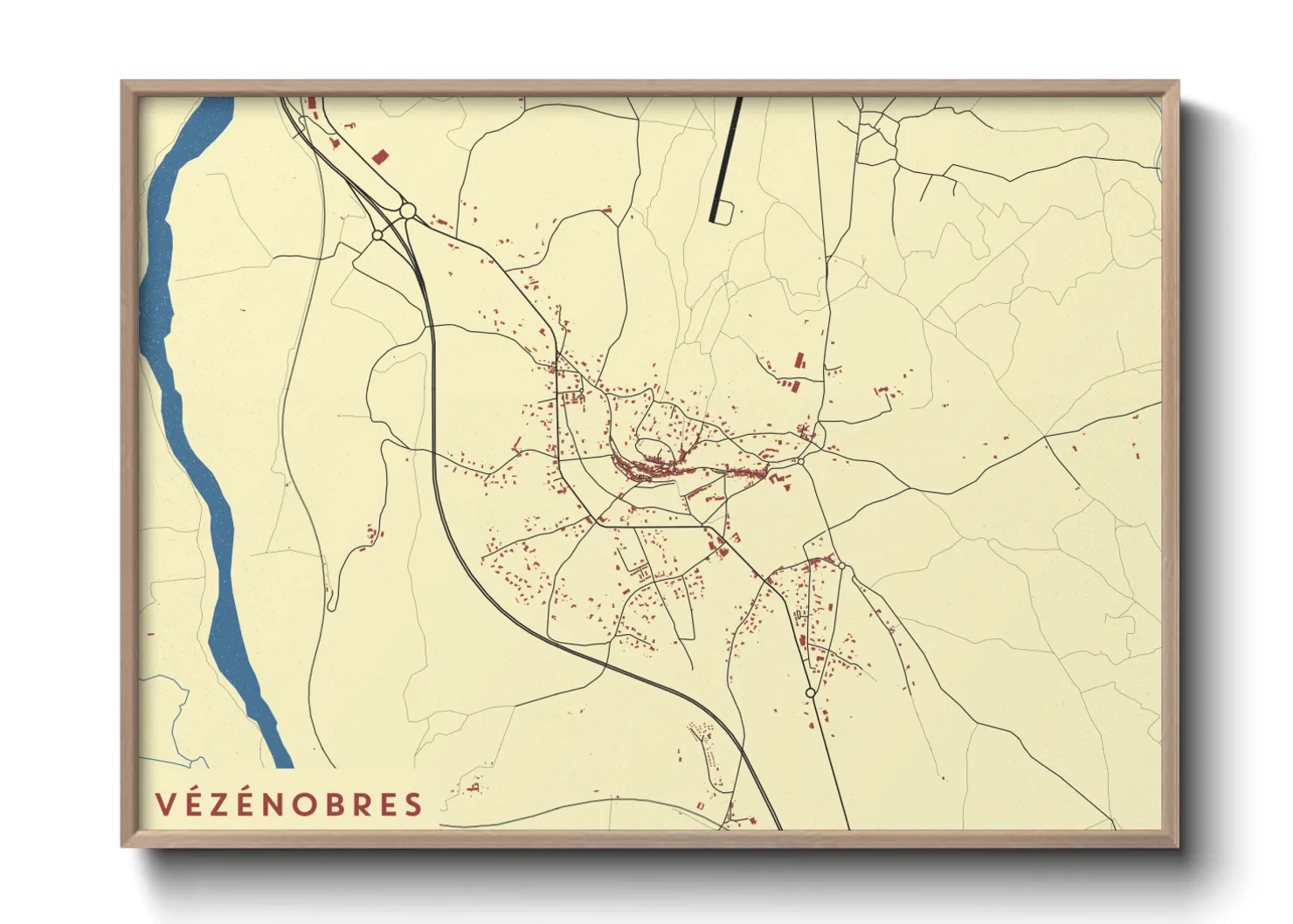 Une affiche de carte sur Vézénobres