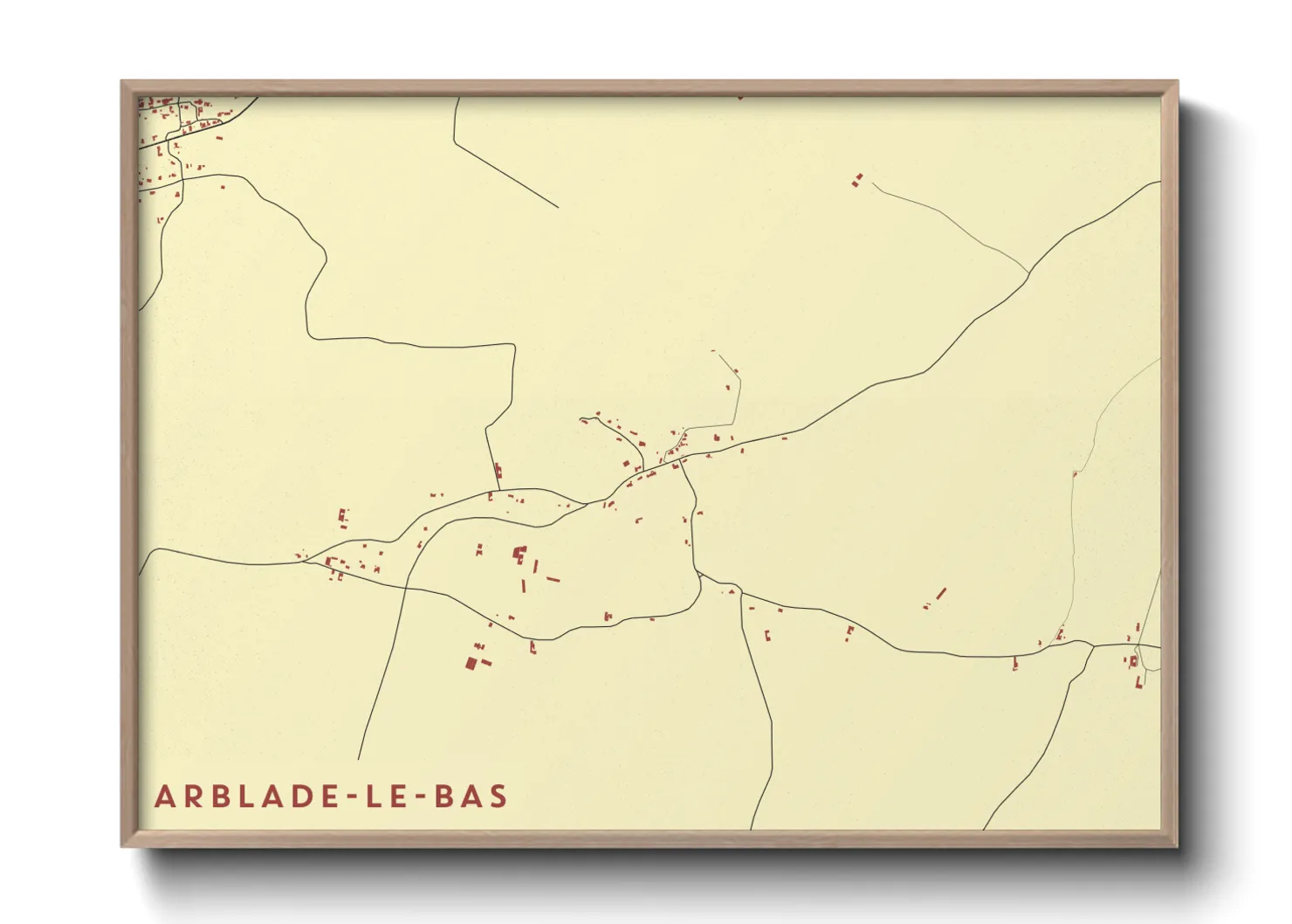 Une affiche de carte sur Arblade-le-Bas