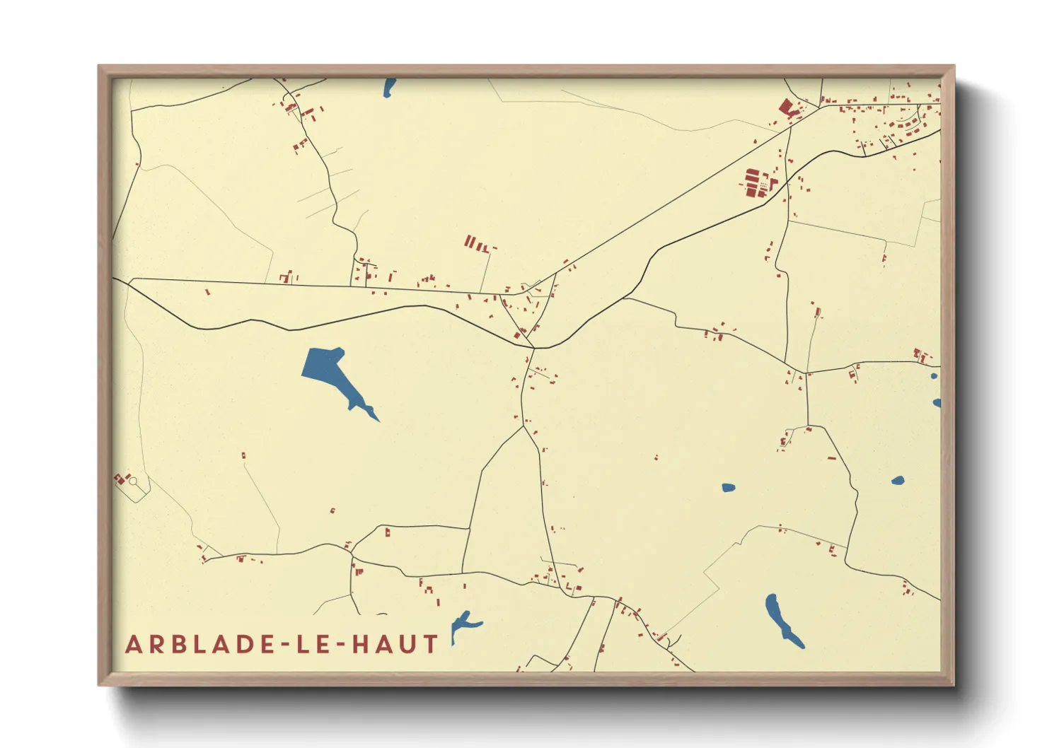 Une affiche de carte sur Arblade-le-Haut