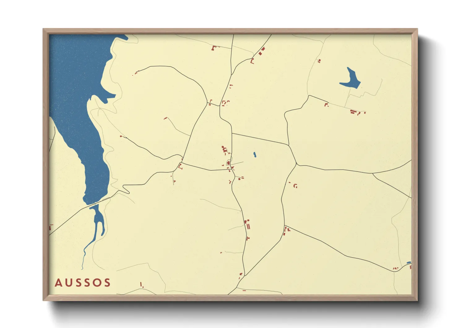 Une affiche de carte sur Aussos