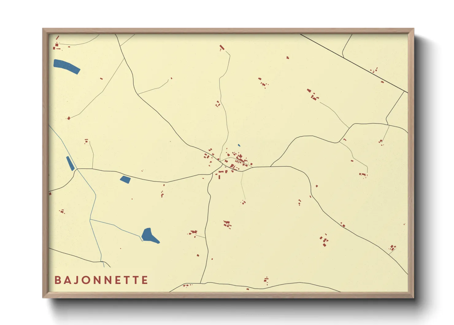 Une affiche de carte sur Bajonnette