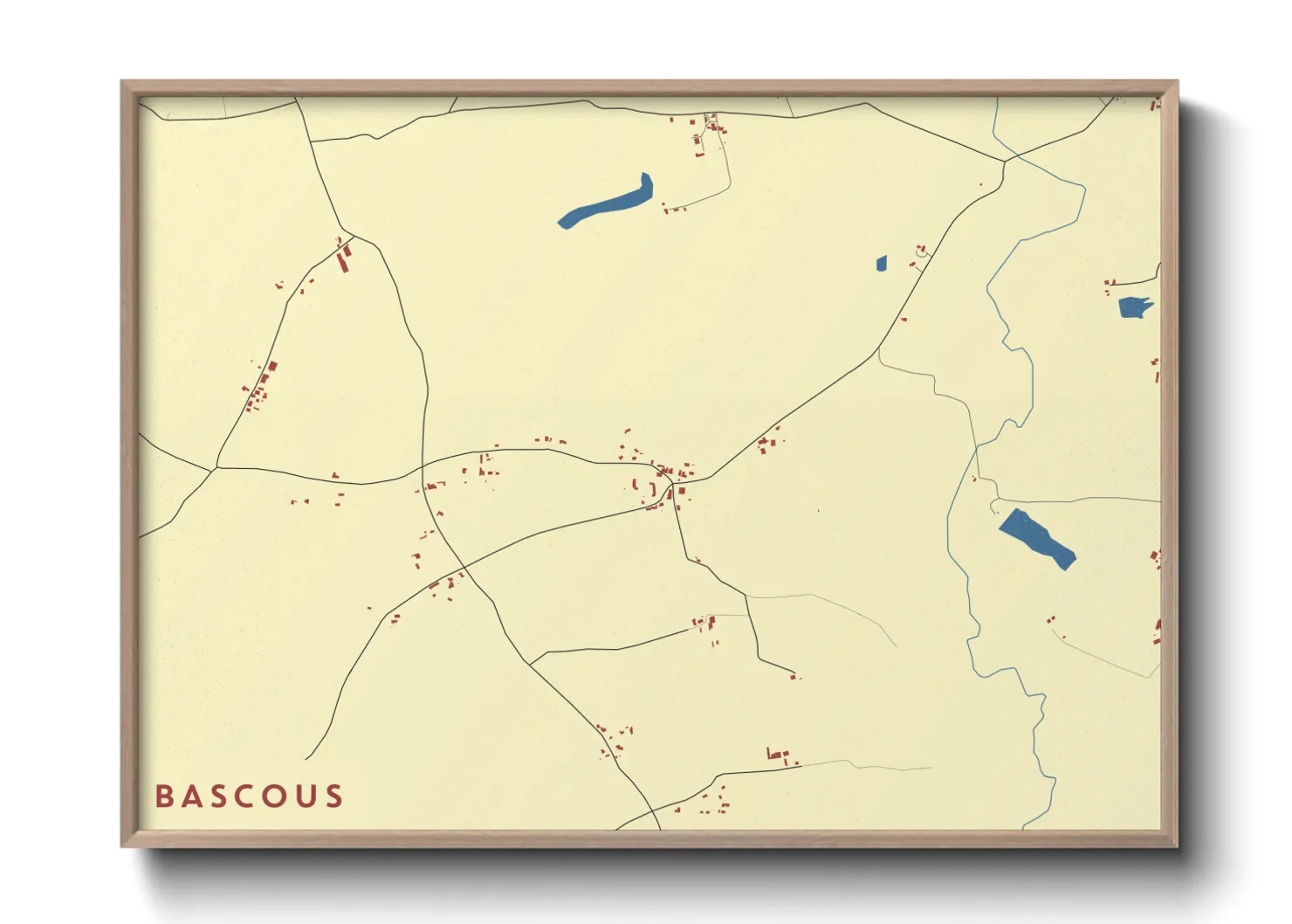 Une affiche de carte sur Bascous