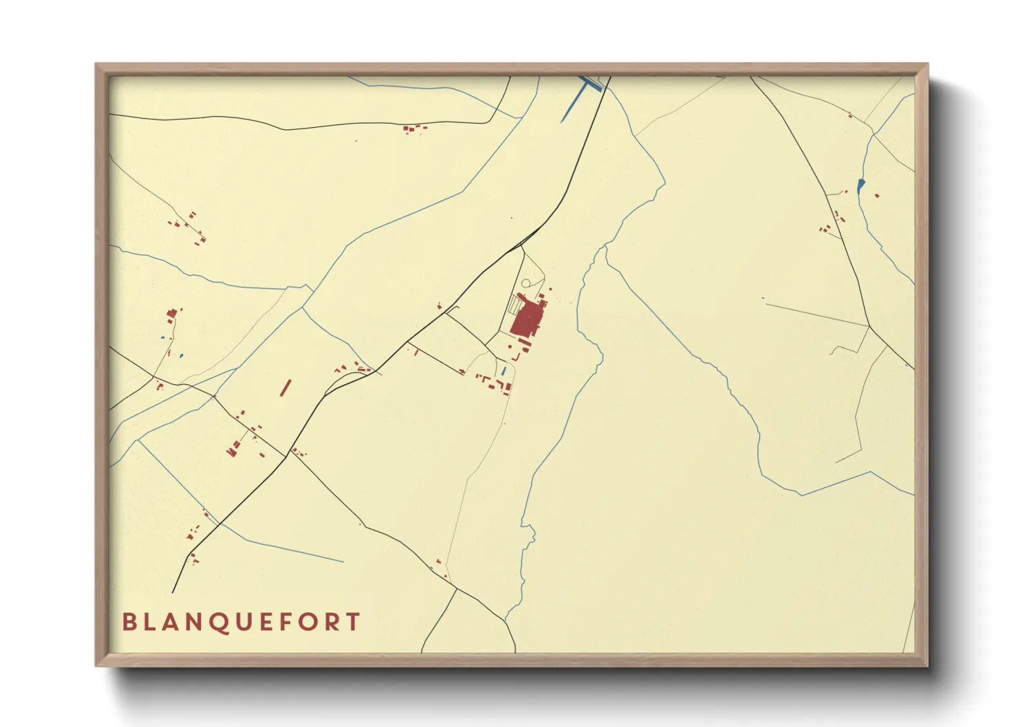 Une affiche de carte sur Blanquefort