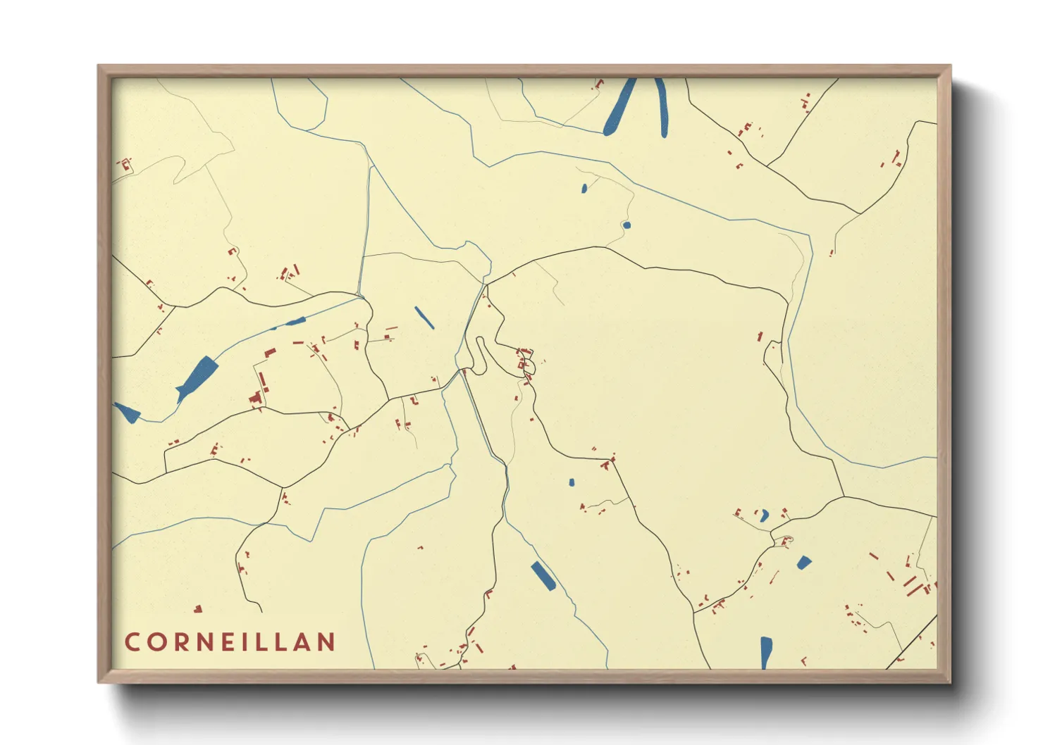 Une affiche de carte sur Corneillan