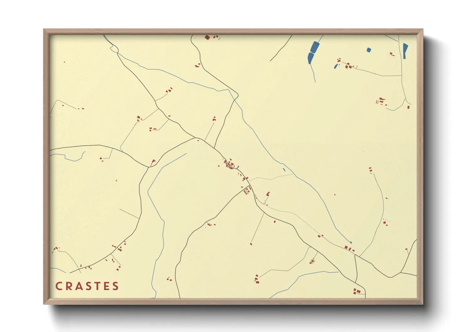 Une affiche de carte sur Crastes