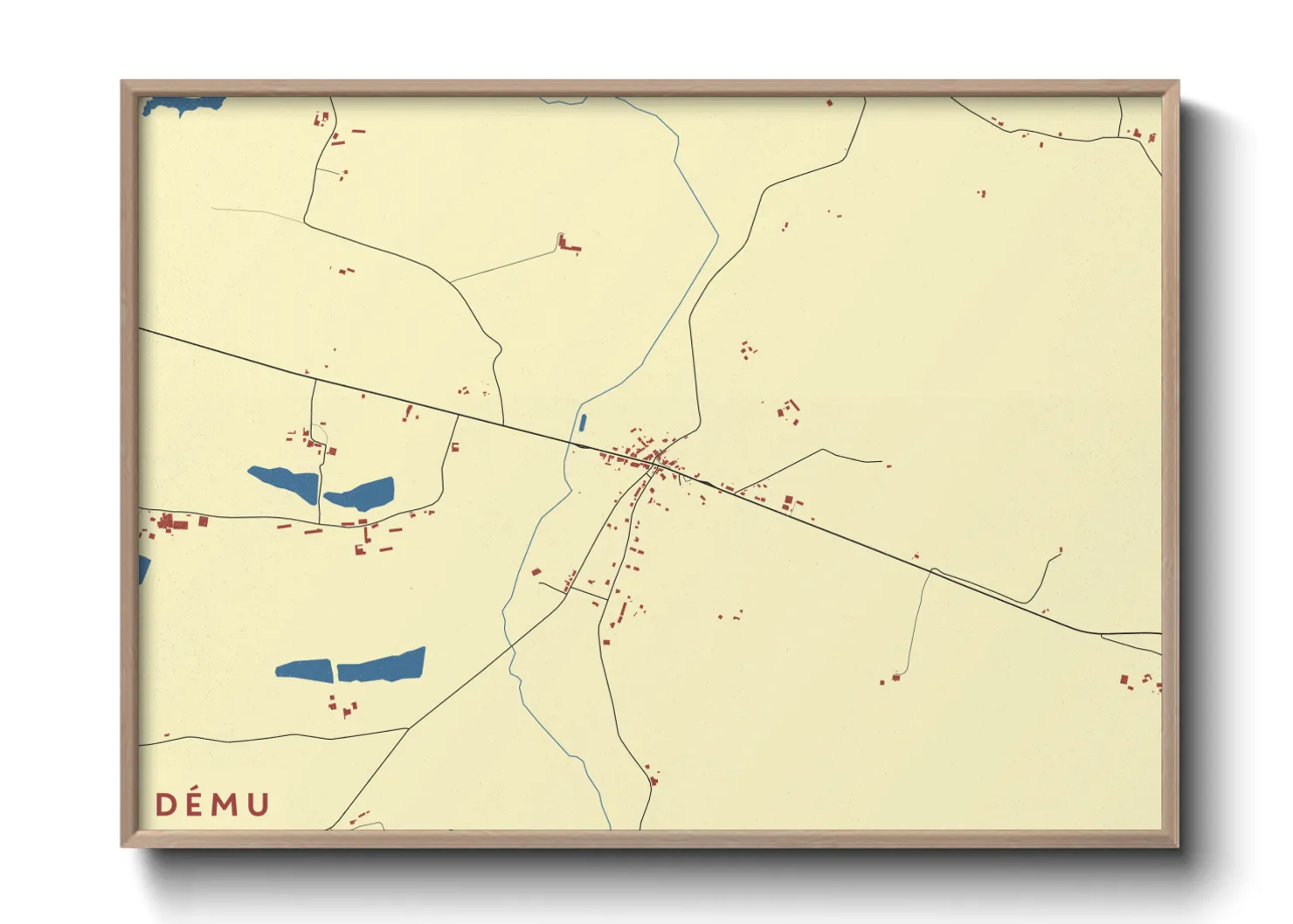 Une affiche de carte sur Dému