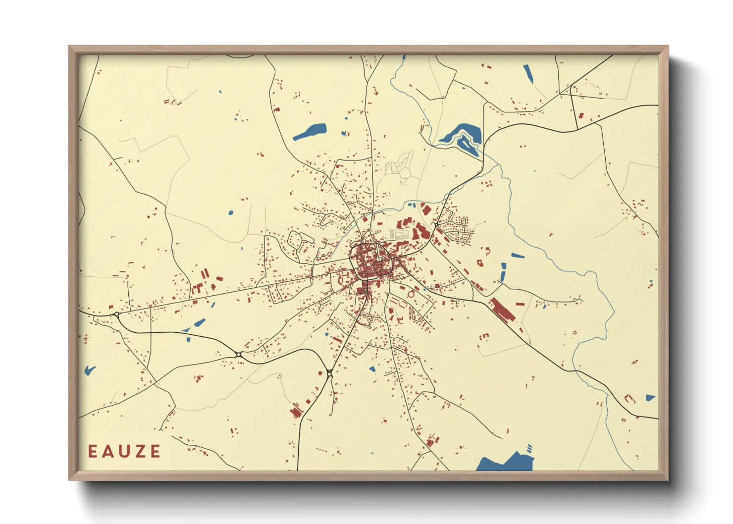 Une affiche de carte sur Eauze