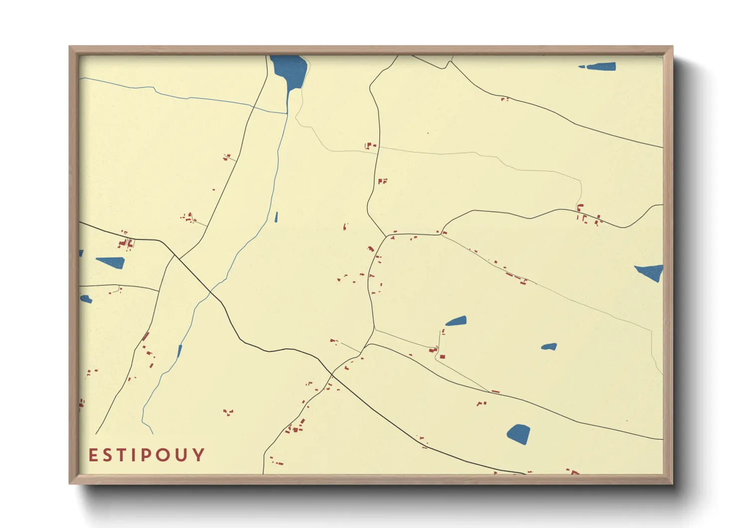 Une affiche de carte sur Estipouy