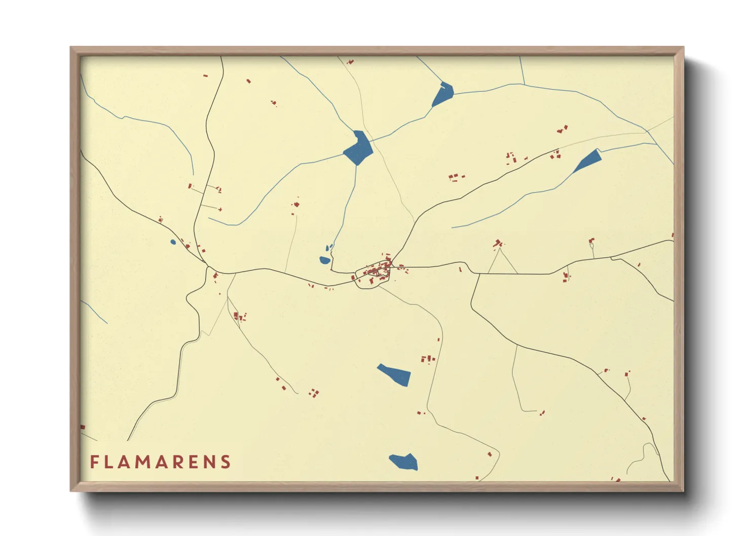 Une affiche de carte sur Flamarens
