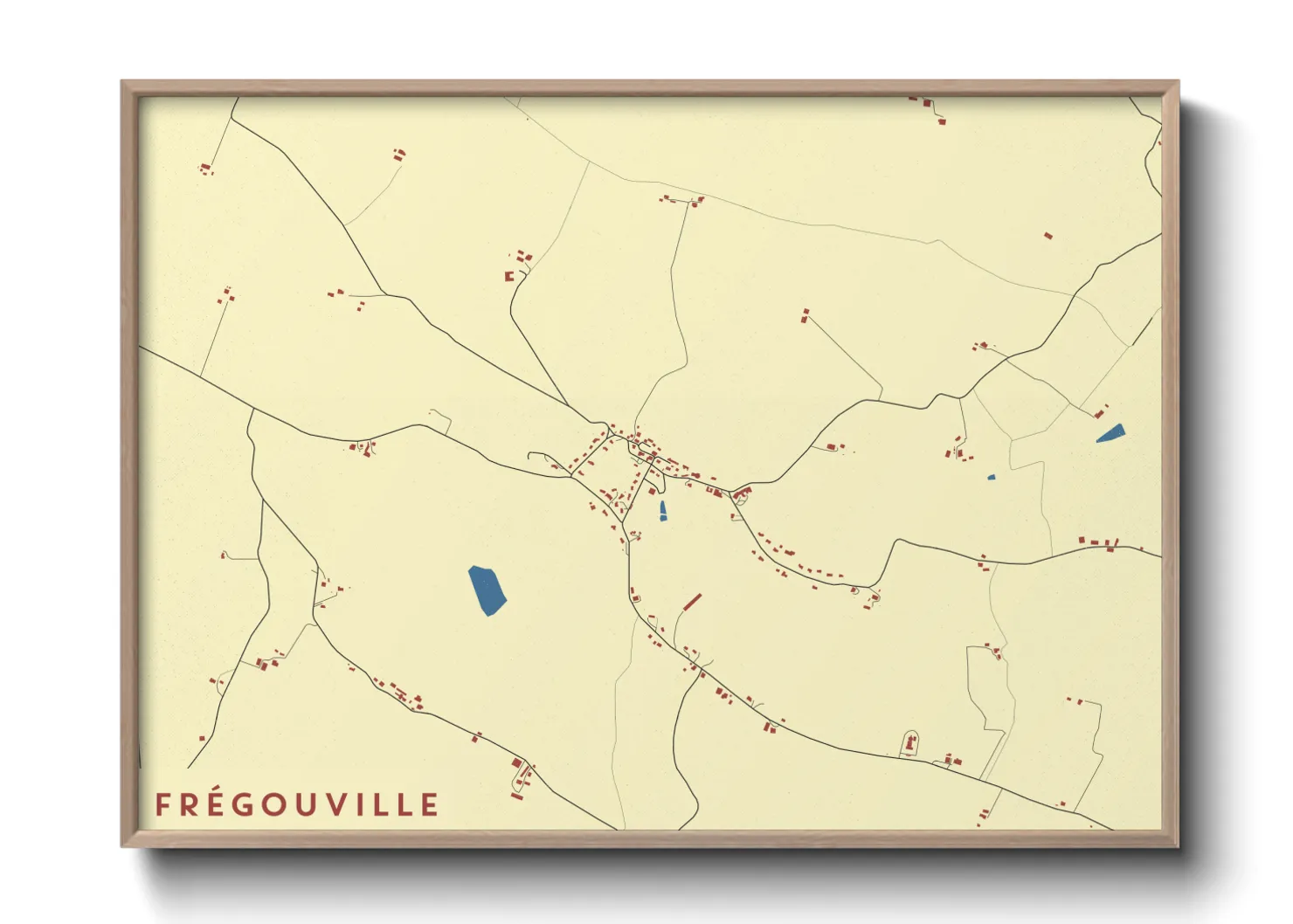 Une affiche de carte sur Frégouville