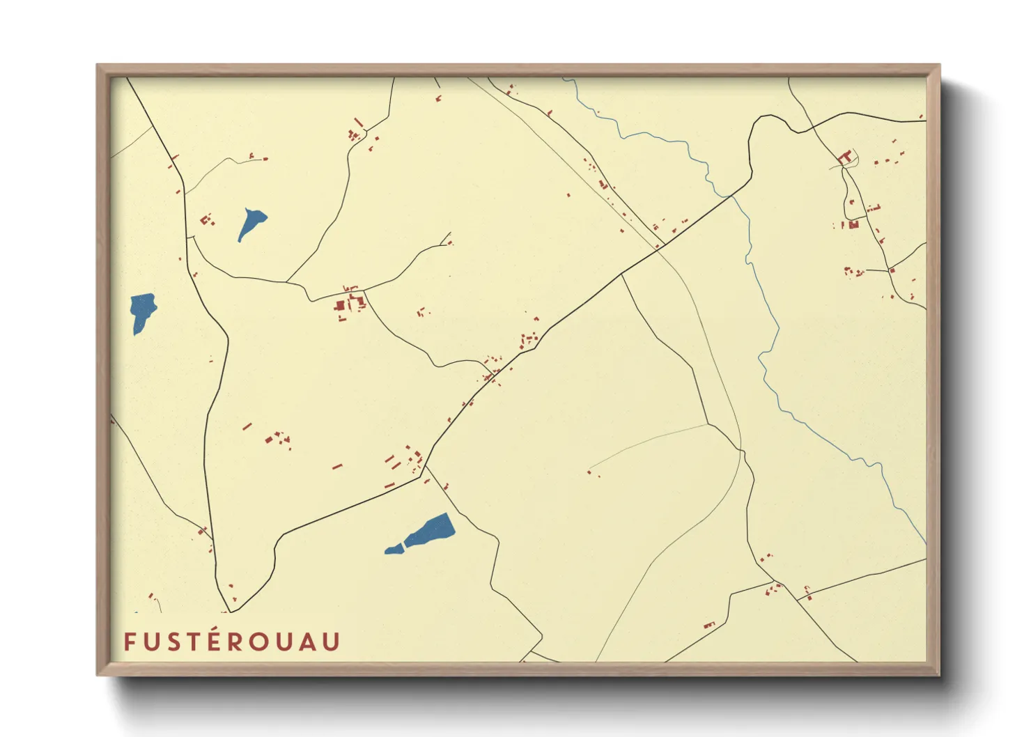 Une affiche de carte sur Fustérouau