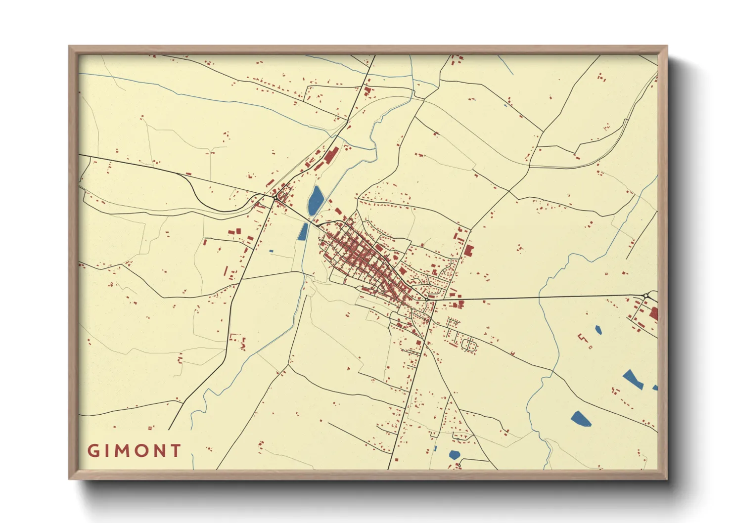 Une affiche de carte sur Gimont