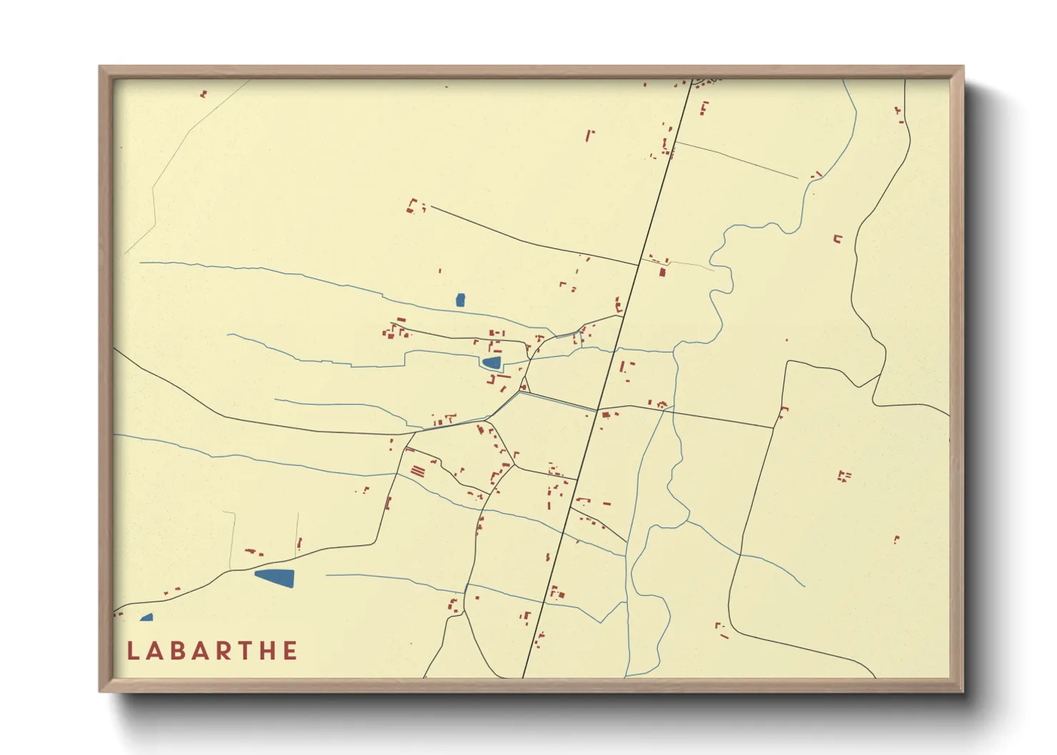 Une affiche de carte sur Labarthe