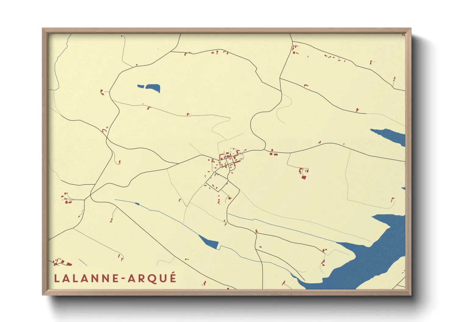 Une affiche de carte sur Lalanne-Arqué