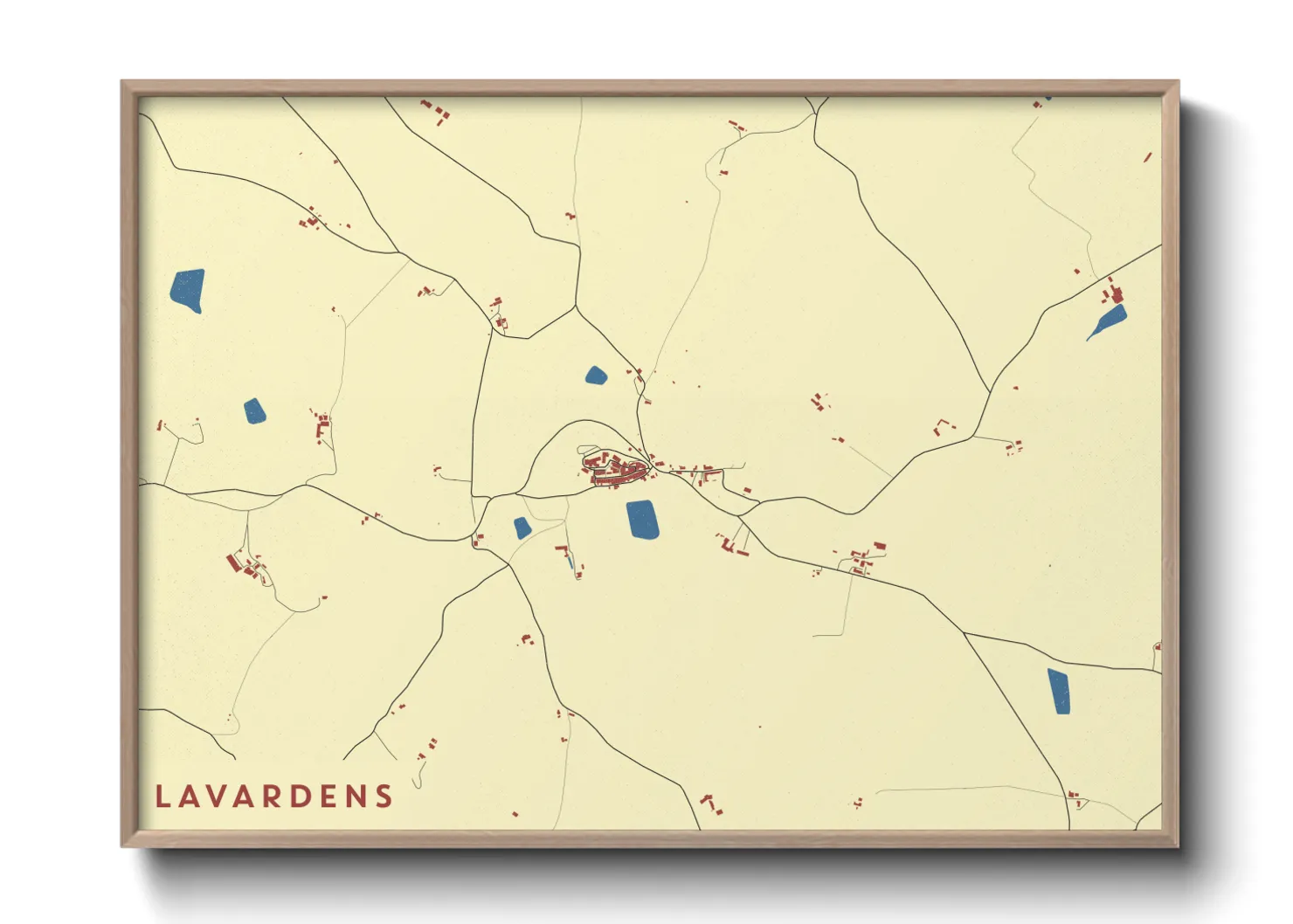 Une affiche de carte sur Lavardens