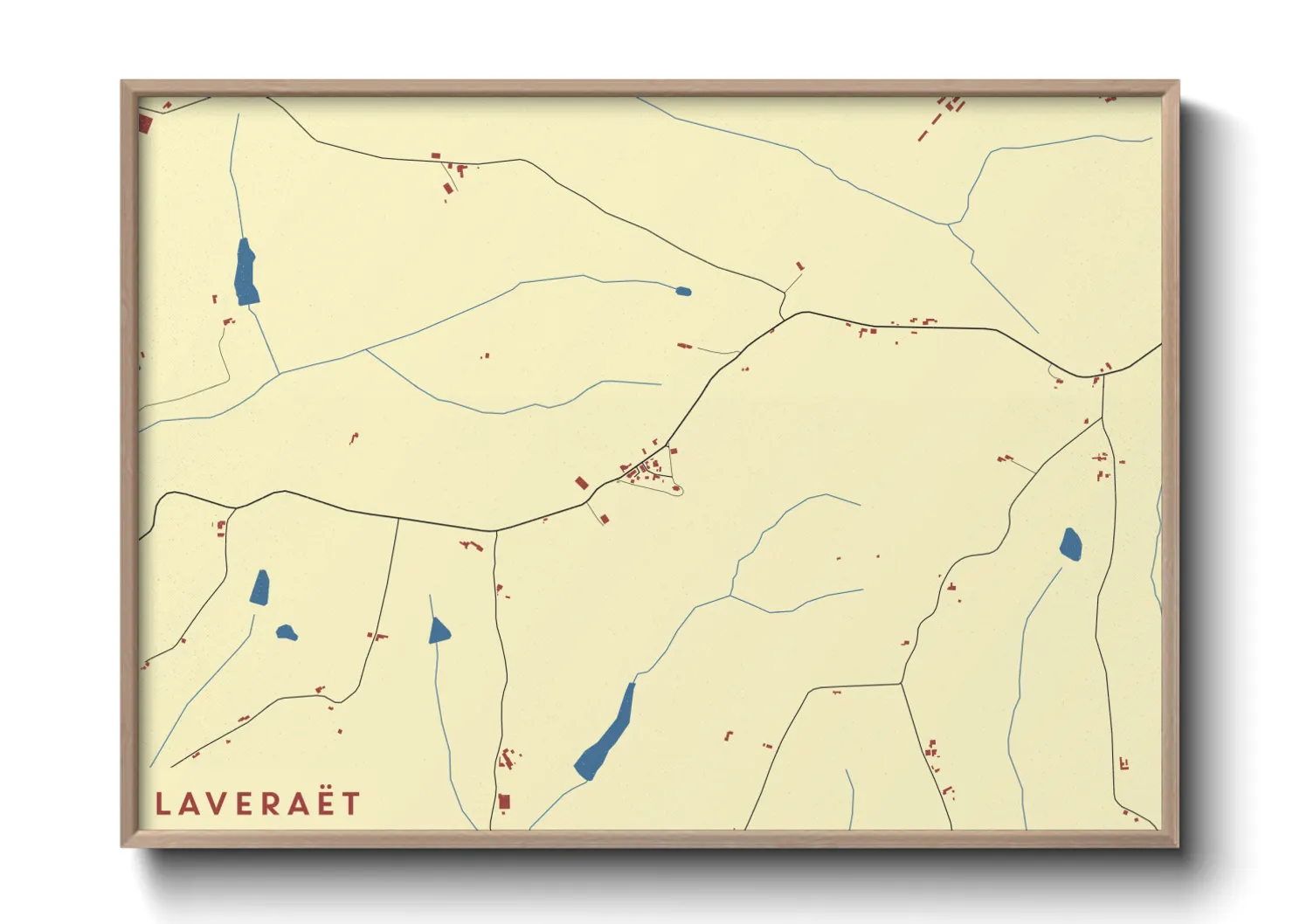 Une affiche de carte sur Laveraët
