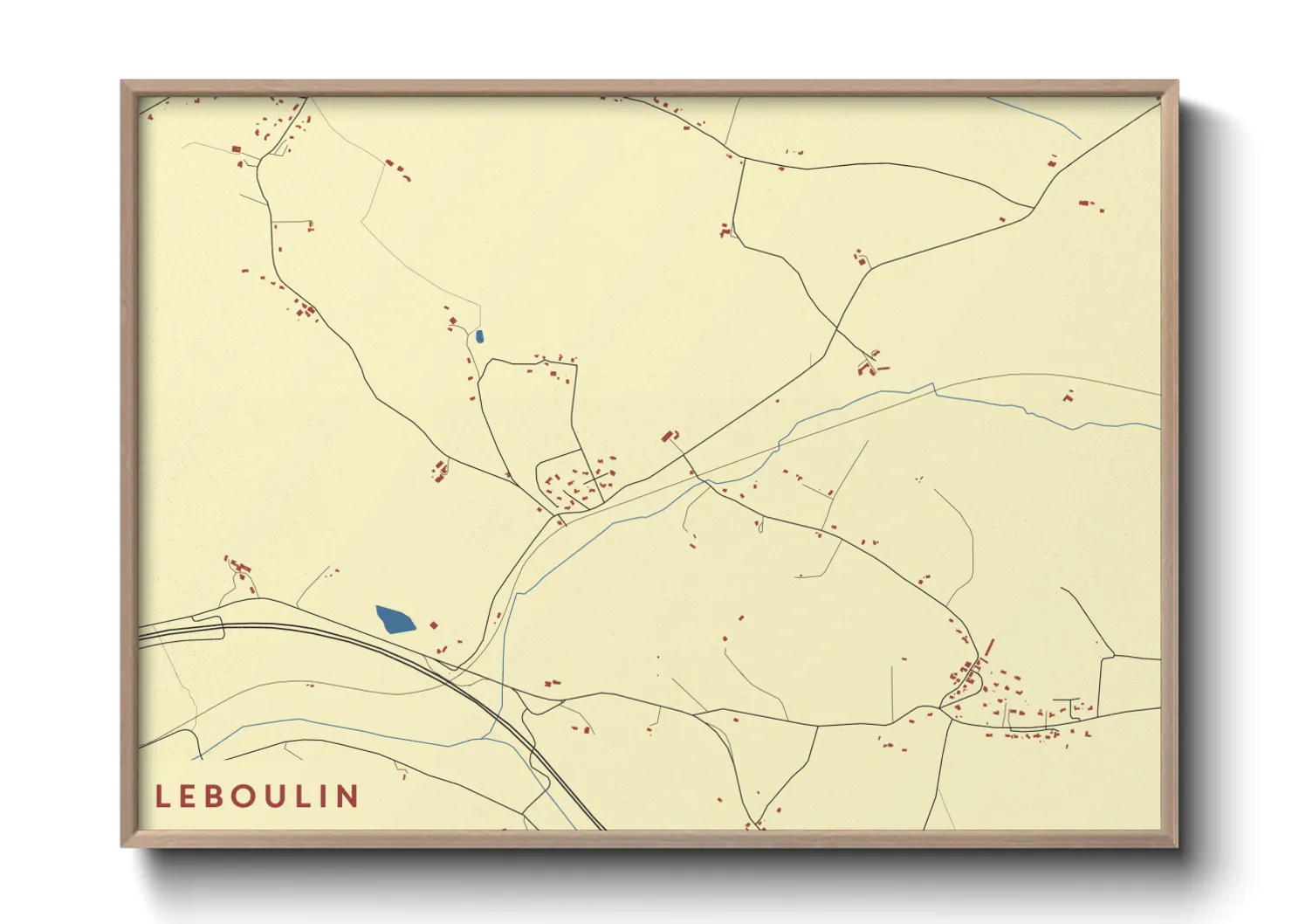 Une affiche de carte sur Leboulin
