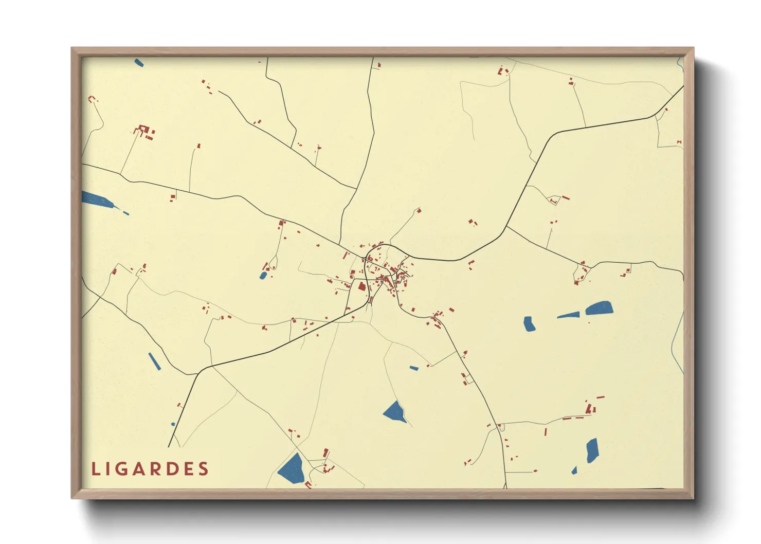 Une affiche de carte sur Ligardes