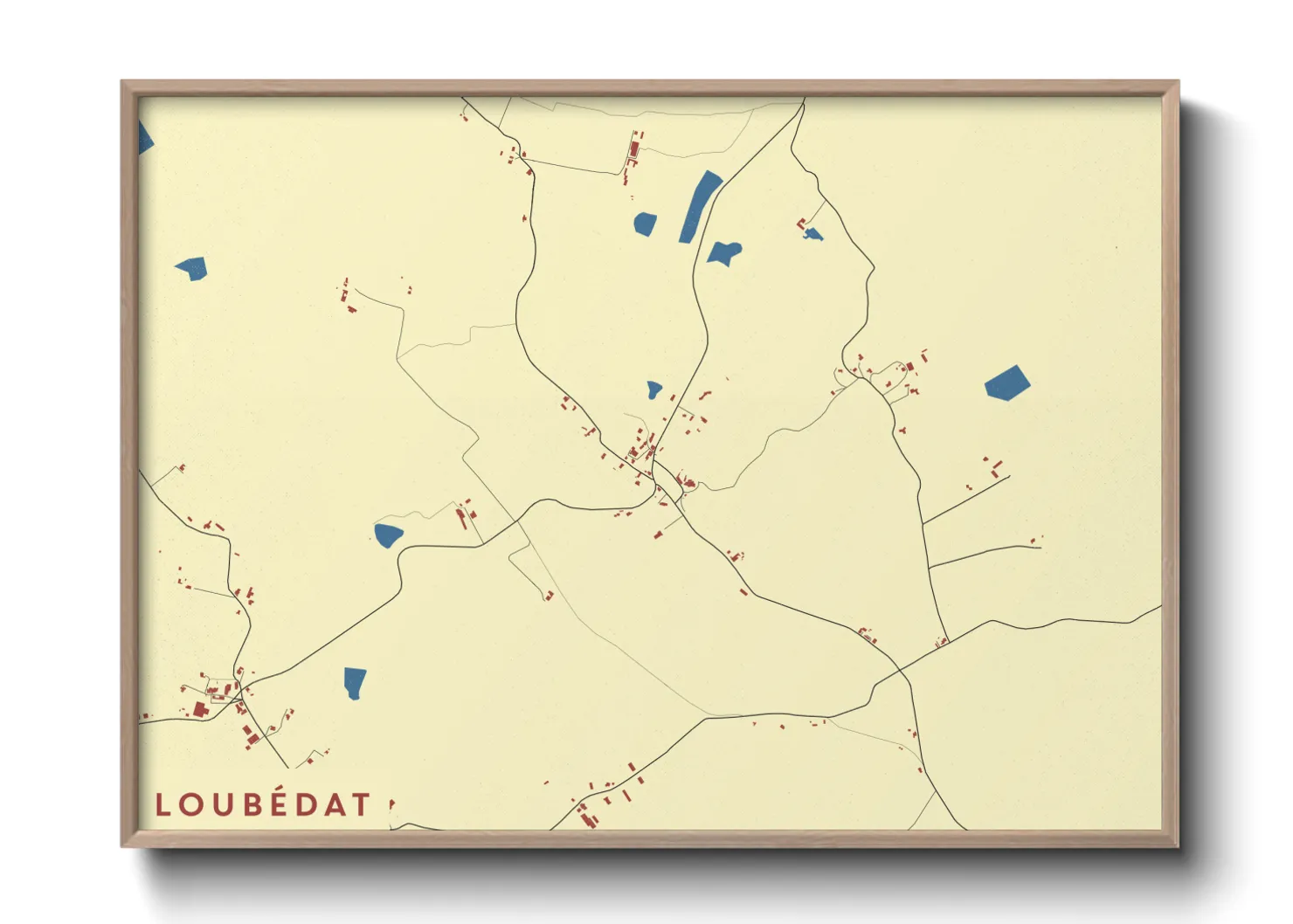 Une affiche de carte sur Loubédat