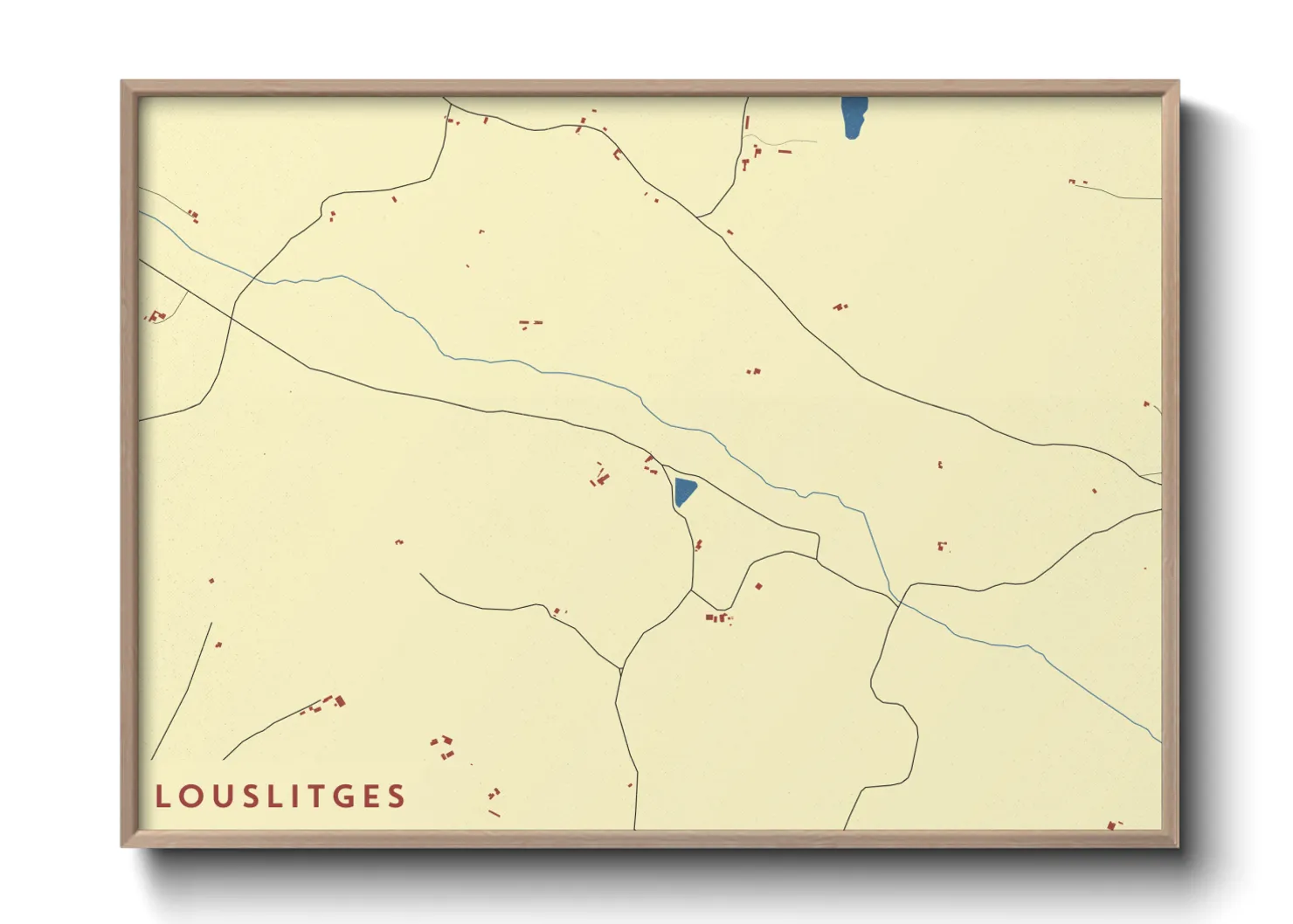 Une affiche de carte sur Louslitges