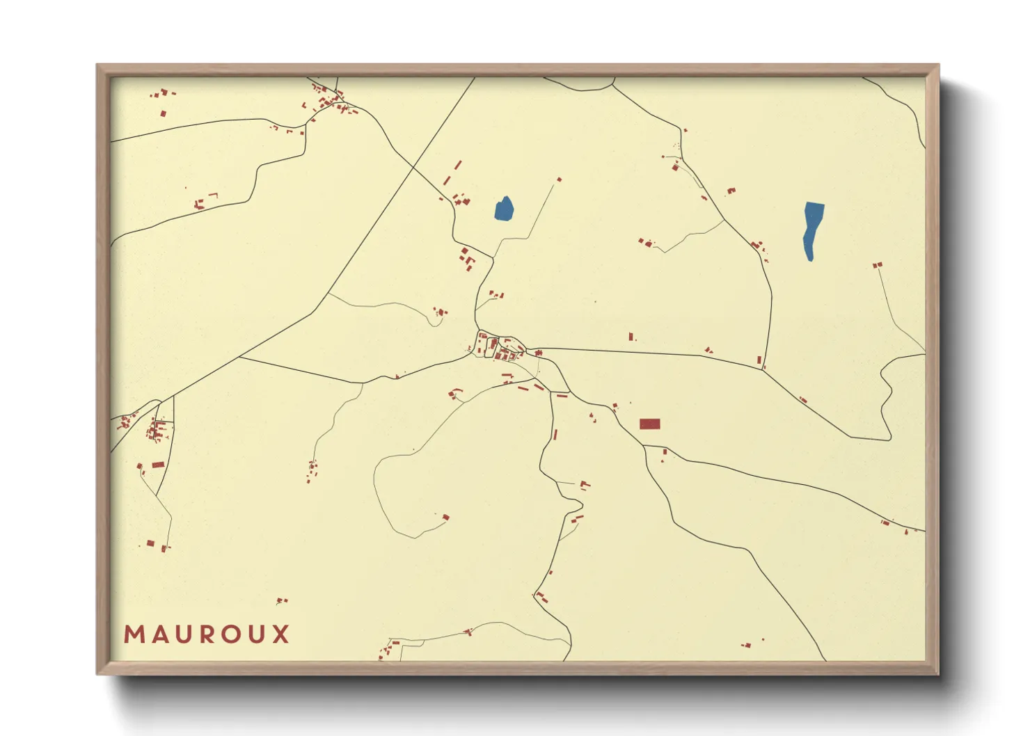 Une affiche de carte sur Mauroux