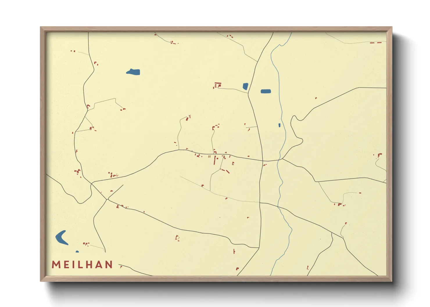 Une affiche de carte sur Meilhan