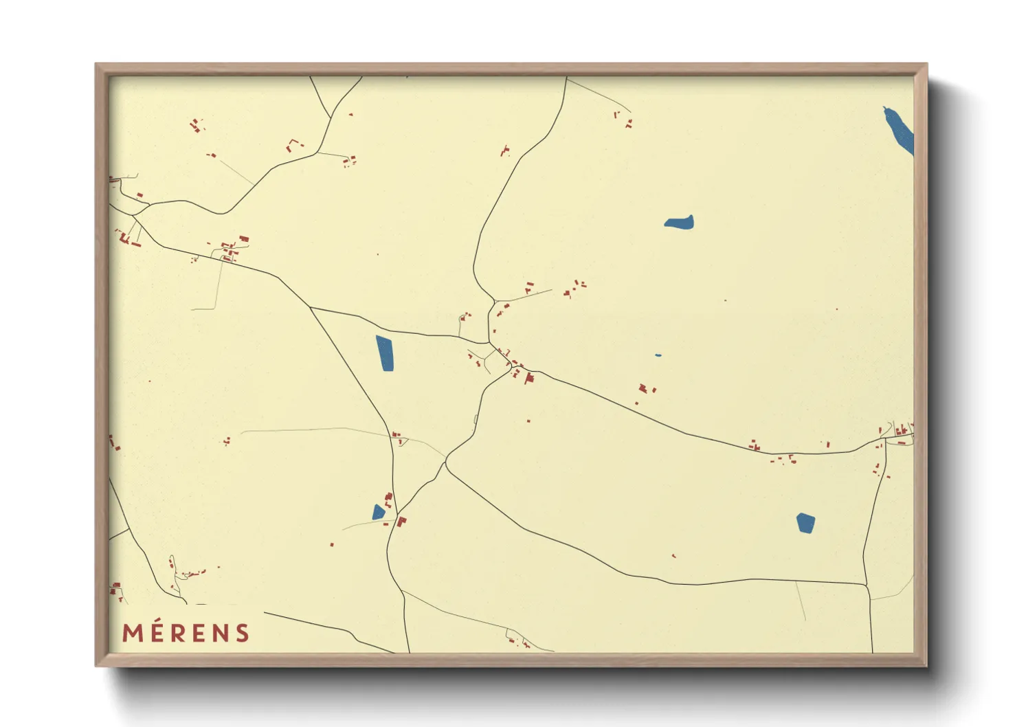 Une affiche de carte sur Mérens